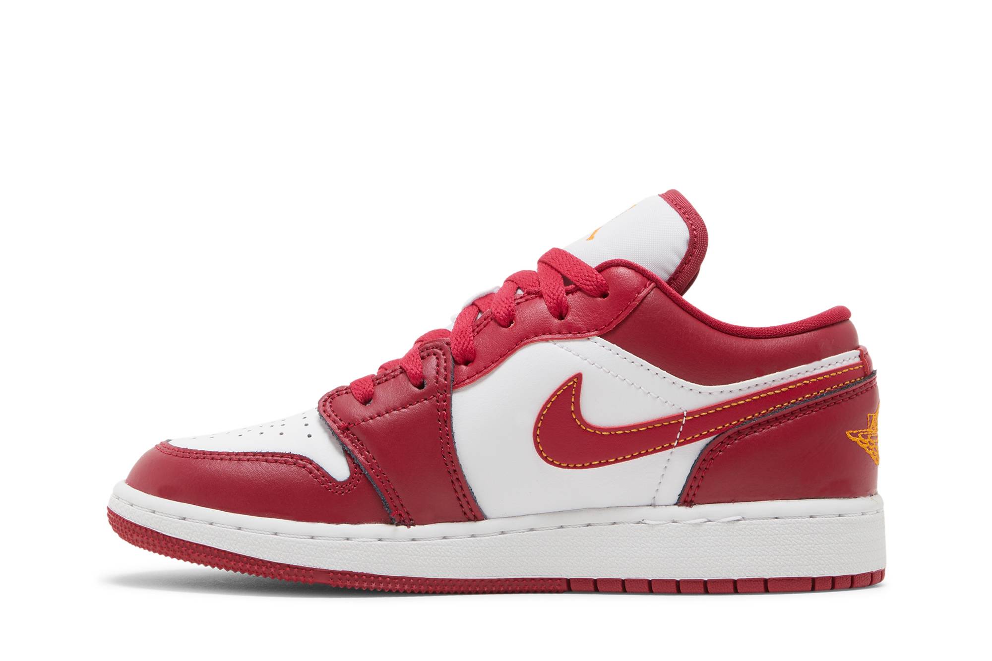 (Grade School) Air Jordan 1 Low Cardinal Red 553560-607 Moroen - Image 10