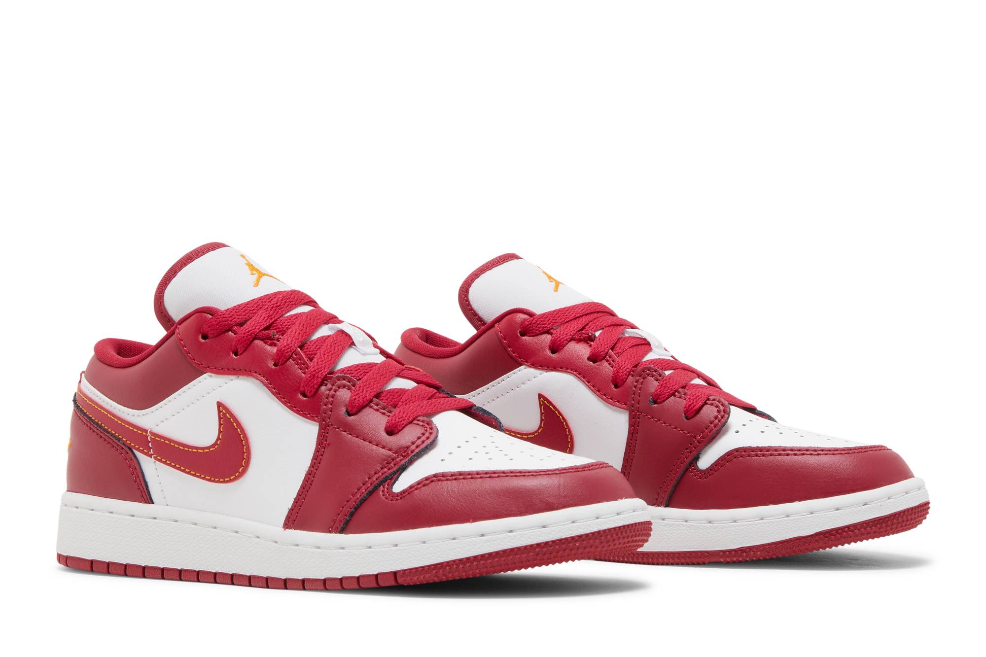 (Grade School) Air Jordan 1 Low Cardinal Red 553560-607 Moroen - Image 15
