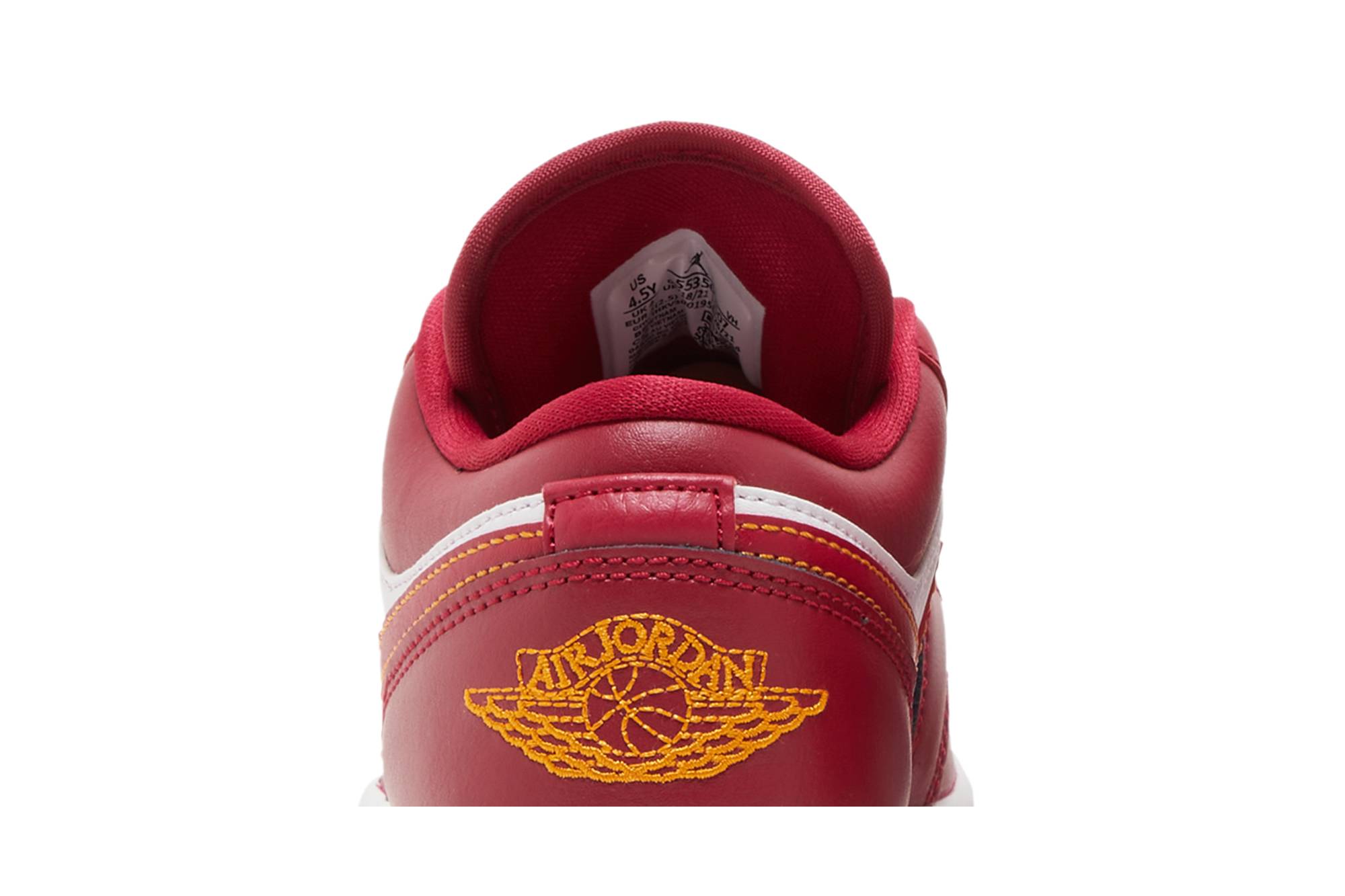 (Grade School) Air Jordan 1 Low Cardinal Red 553560-607 Moroen - Image 14