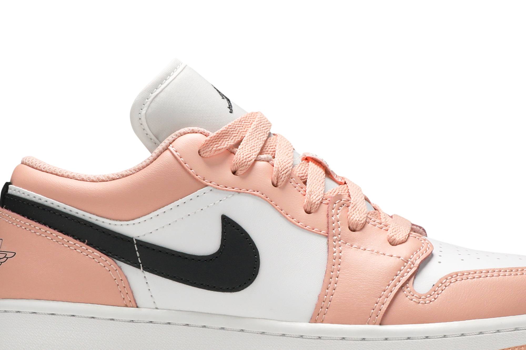 (Grade School) Air Jordan 1 Low Light Arctic Pink 553560-800 Moroen - Image 9
