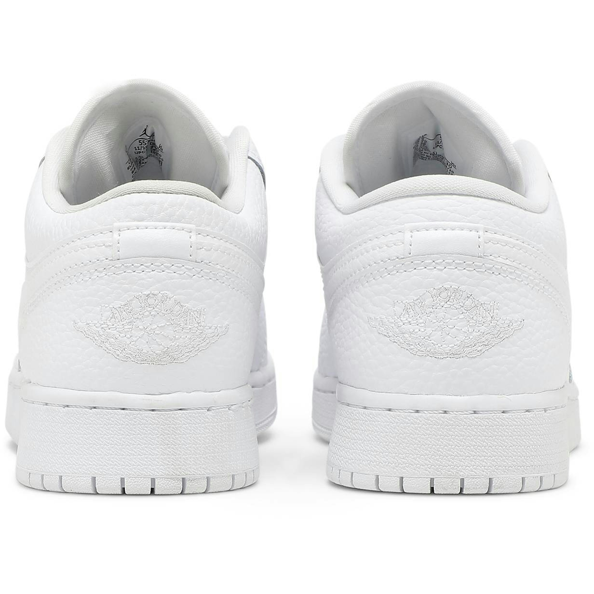 (Grade School) Air Jordan 1 Low Triple White 553560-130 Moroen - Image 6