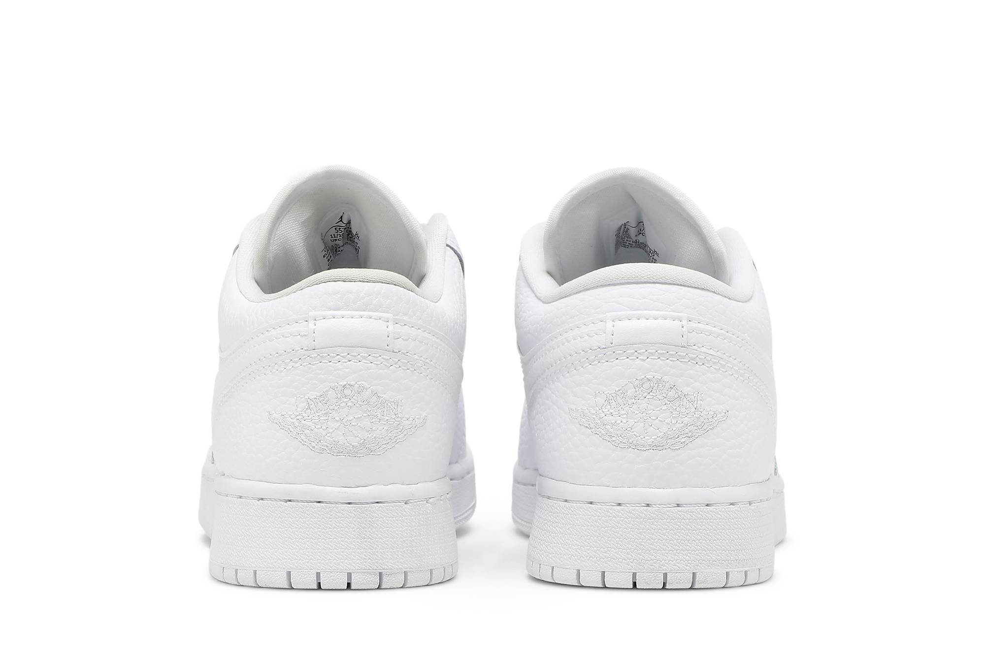 (Grade School) Air Jordan 1 Low Triple White 553560-130 Moroen - Image 13