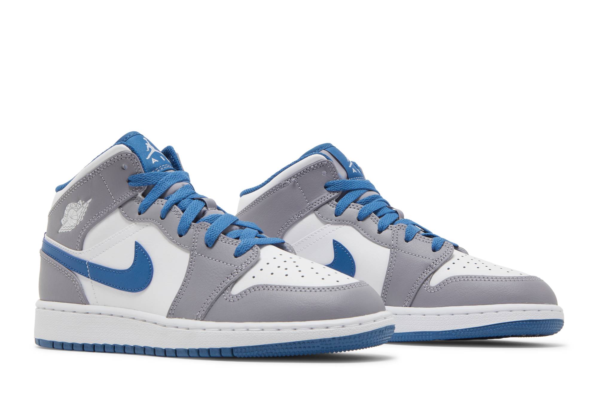 (Grade School) Air Jordan 1 Mid 'Cement True Blue' DQ8423-014 - Image 8