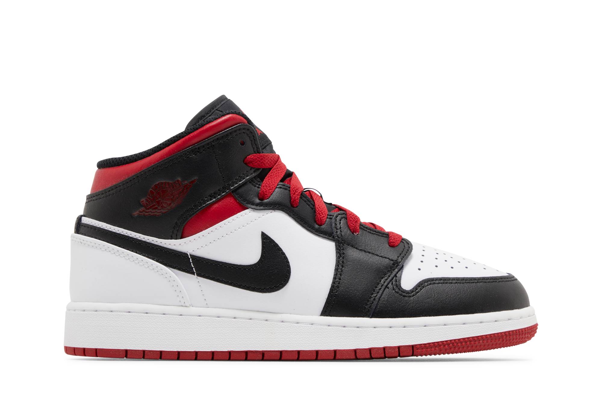 (Grade School) Air Jordan 1 Mid Gym Red Black Toe DQ8423-106 Coiloa