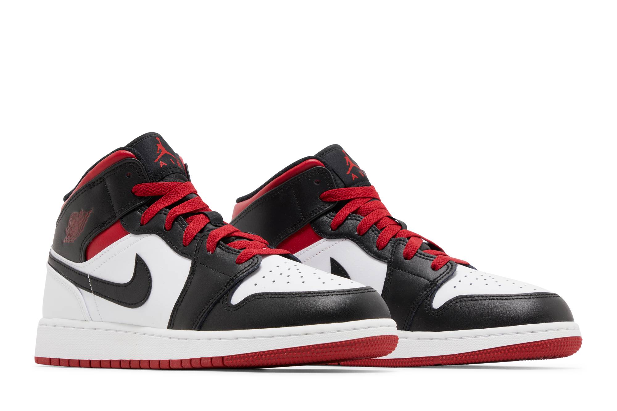 (Grade School) Air Jordan 1 Mid Gym Red Black Toe DQ8423-106 Coiloa - Image 8