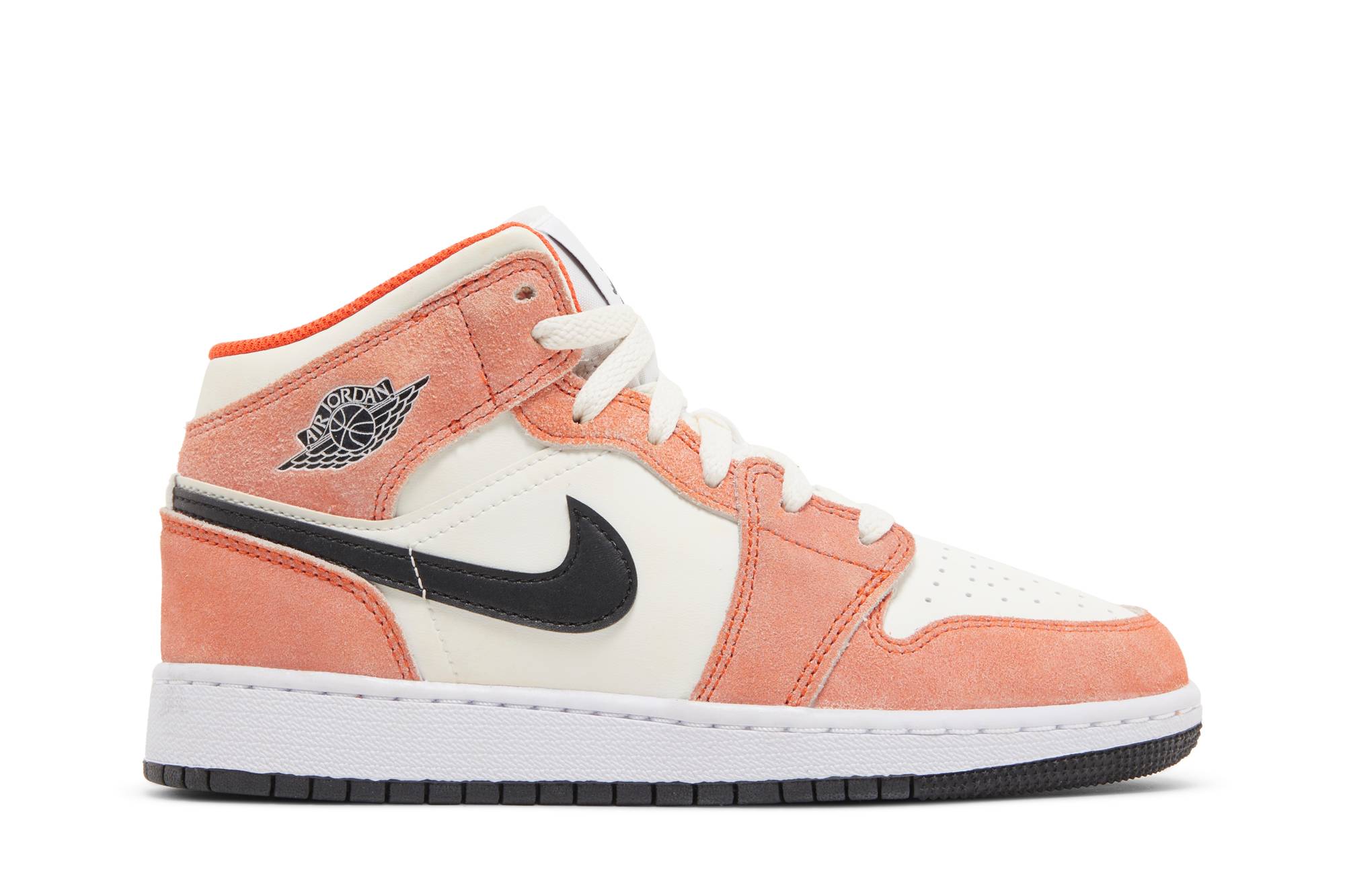 (Grade School) Air Jordan 1 Mid Orange Suede DV1336-800 Coiloa