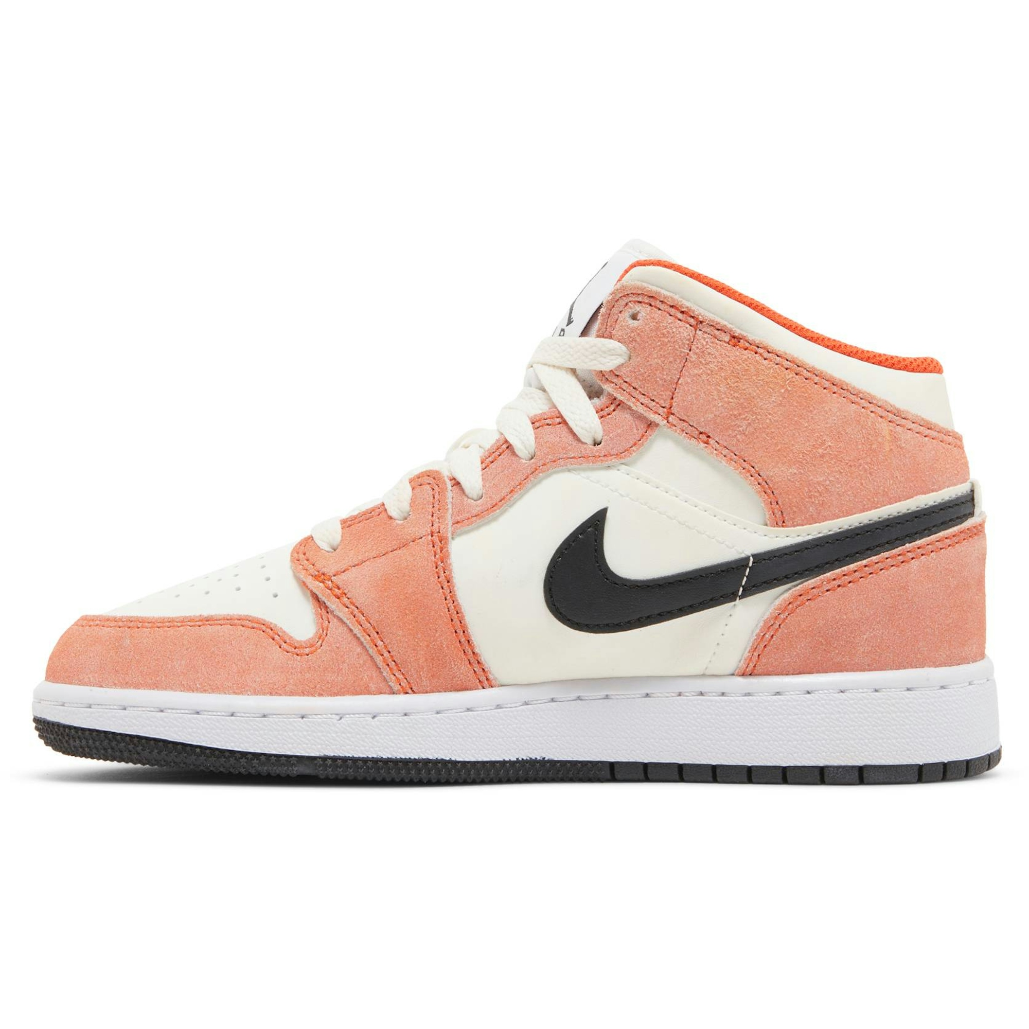 (Grade School) Air Jordan 1 Mid Orange Suede DV1336-800 Moroen - Image 3