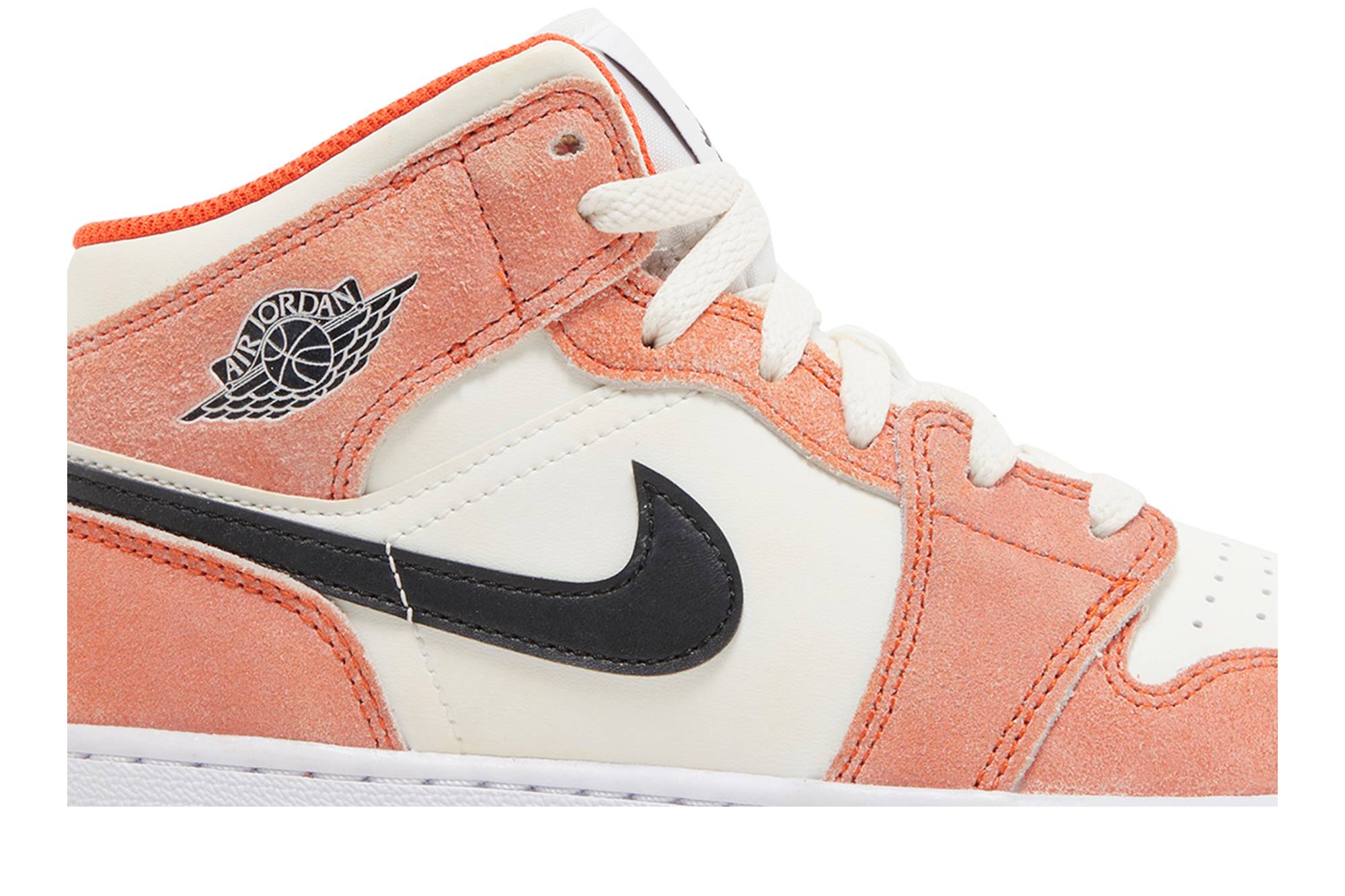 (Grade School) Air Jordan 1 Mid Orange Suede DV1336-800 Moroen - Image 9