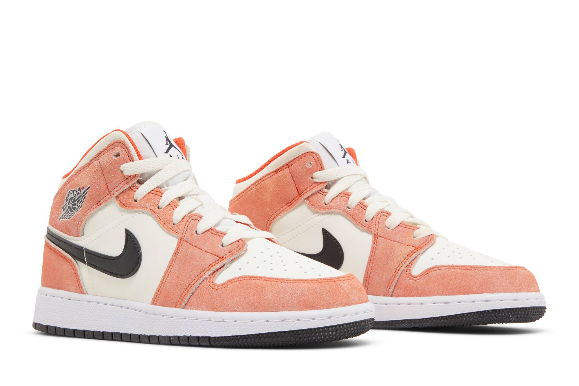 (Grade School) Air Jordan 1 Mid Orange Suede DV1336-800 Moroen - Image 8
