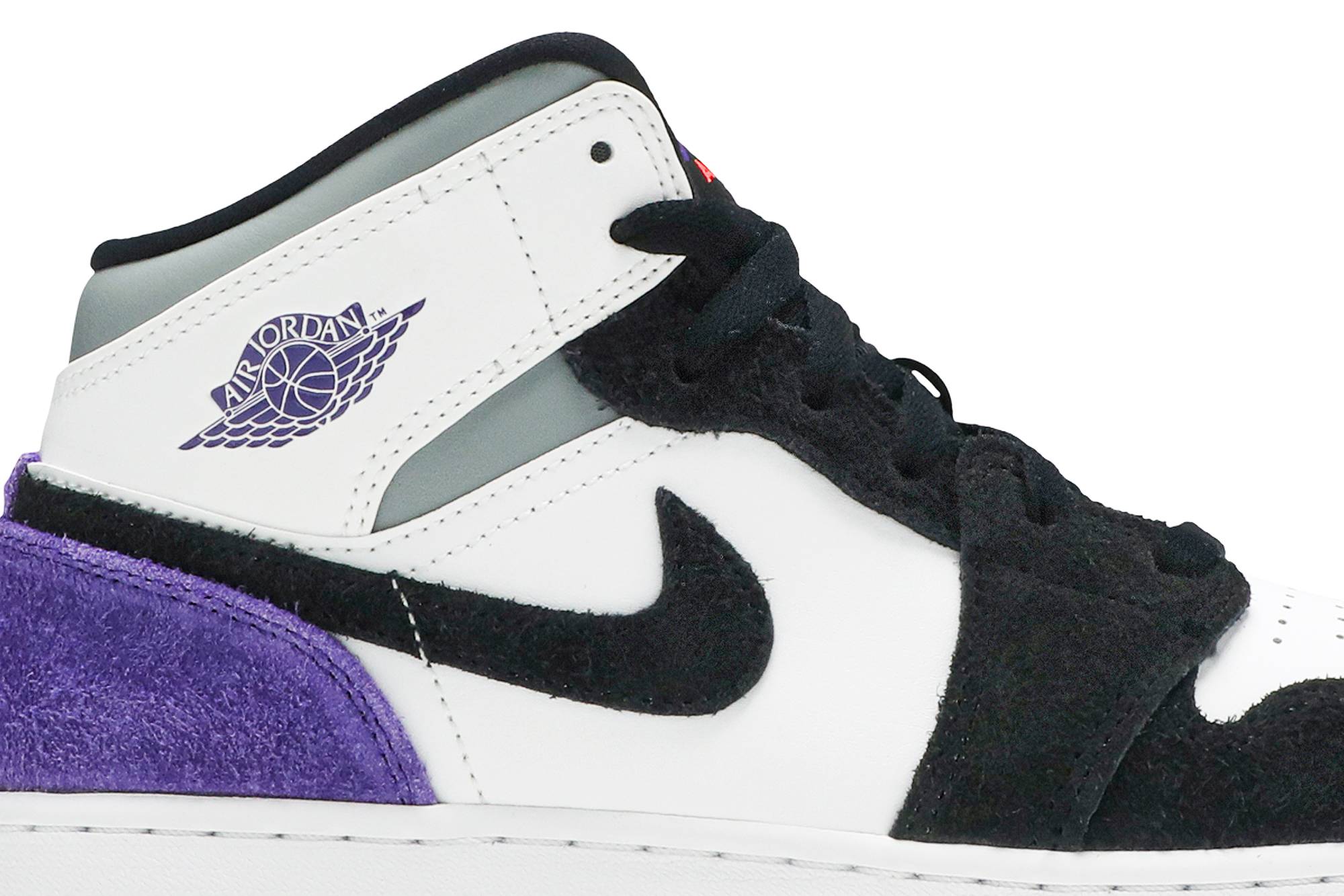 (Grade School) Air Jordan 1 Mid SE 'Varsity Purple' BQ6931-105 - Image 2