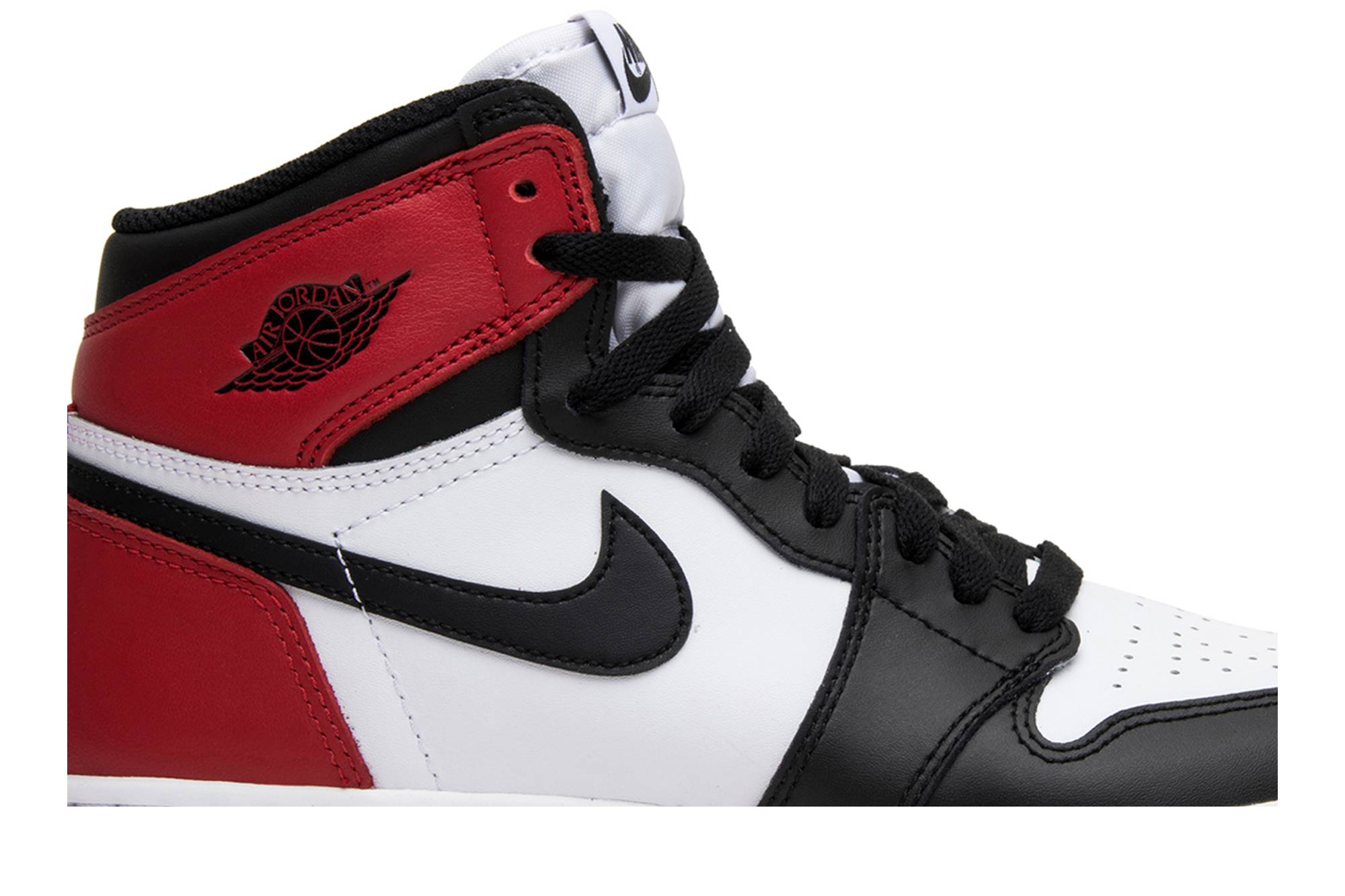 (Grade School) Air Jordan 1 Retro BG Black Toe 2016 575441-125 Moroen - Image 2