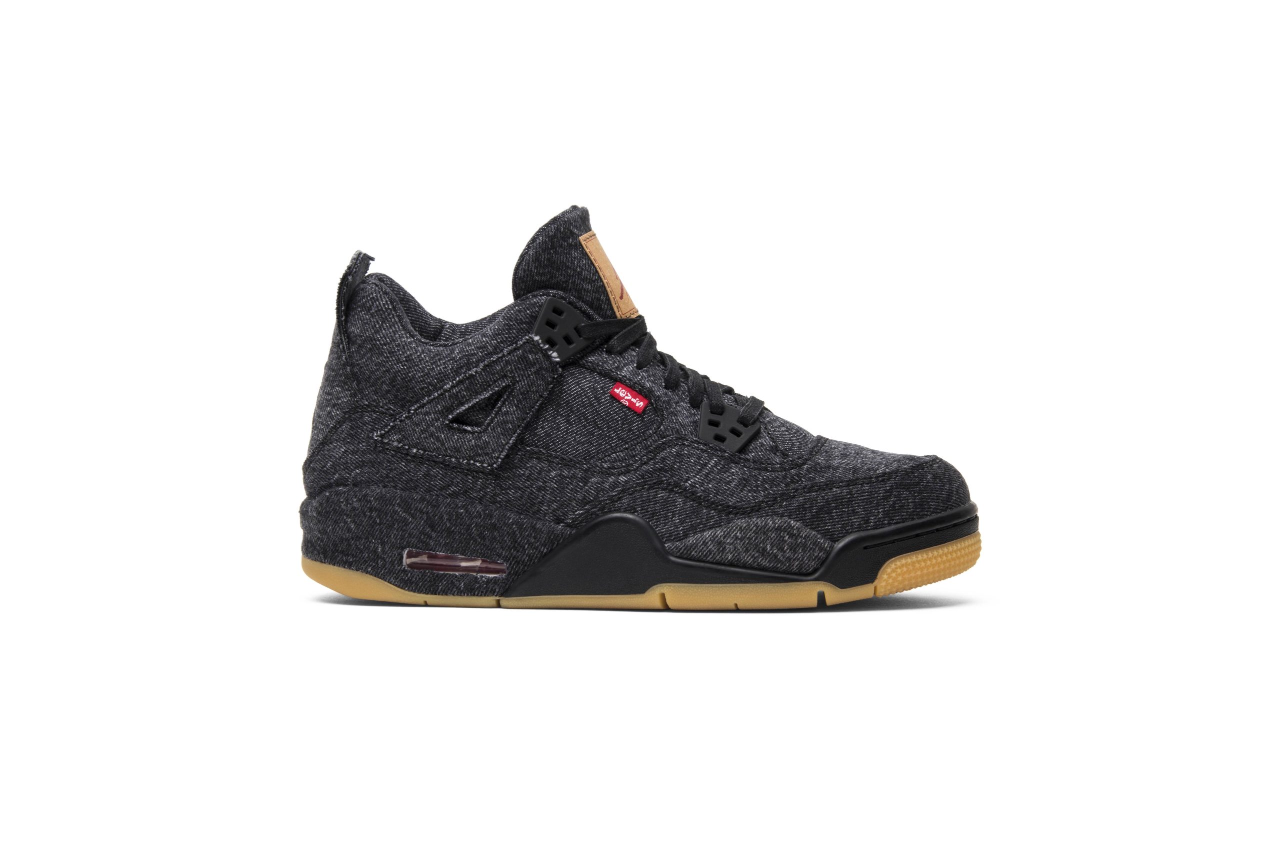 (Grade School) Levis x Air Jordan 4 Retro Black Denim (Levis Tag) AQ9103-001 Moroen