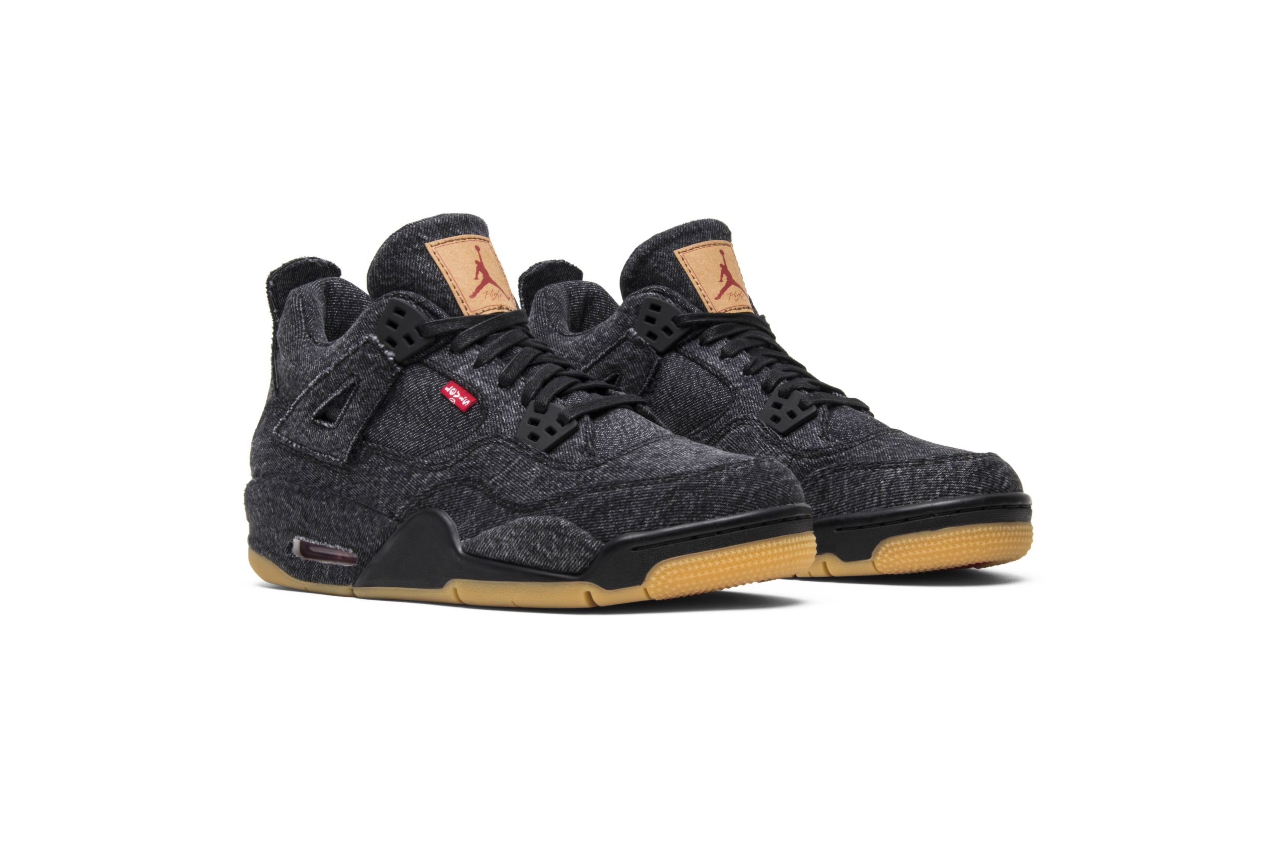(Grade School) Levis x Air Jordan 4 Retro Black Denim (Levis Tag) AQ9103-001 Moroen - Image 8