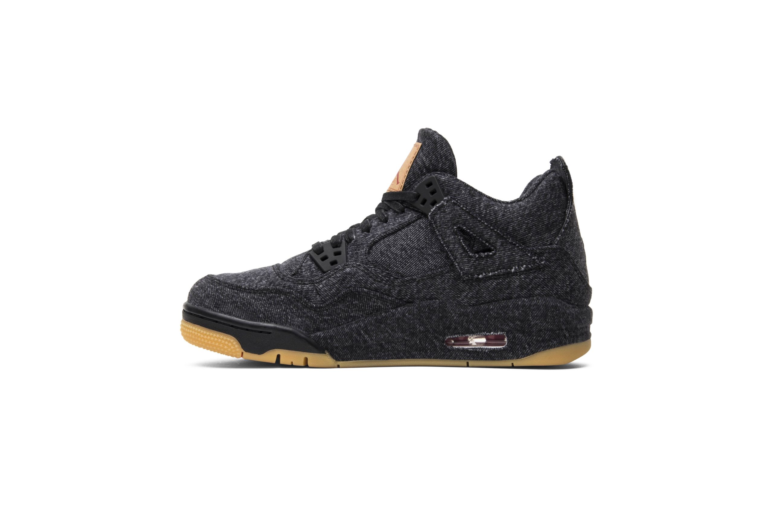 (Grade School) Levis x Air Jordan 4 Retro Black Denim (Levis Tag) AQ9103-001 Moroen - Image 3