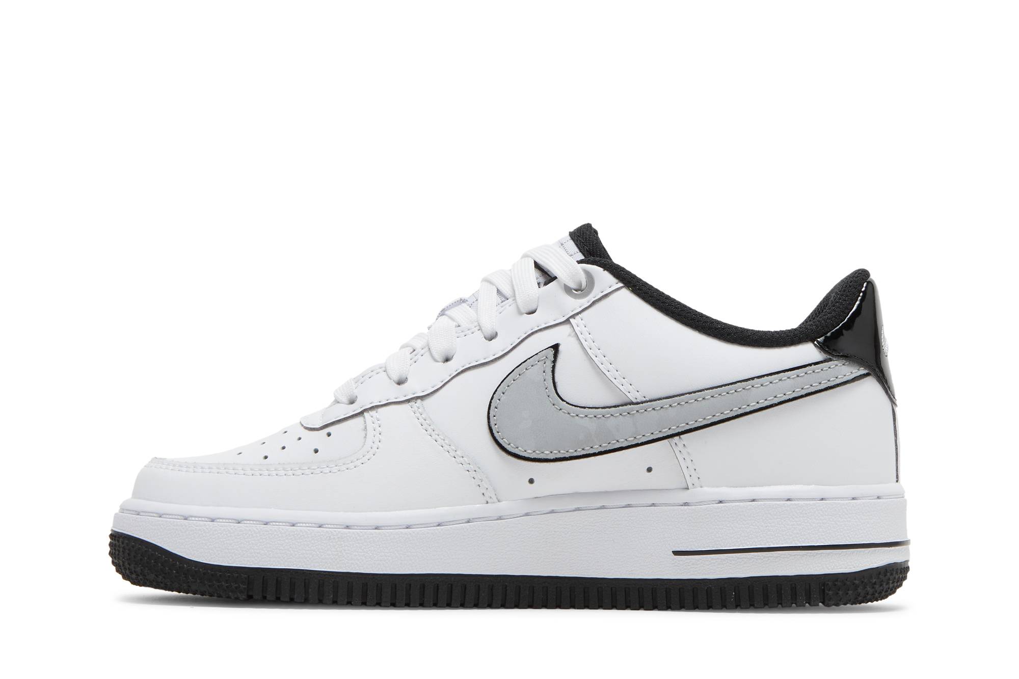 (Grade School) Nike Air Force 1 Low LV8 White Wolf Grey Black DO3809-101 Coiloa - Afbeelding 3