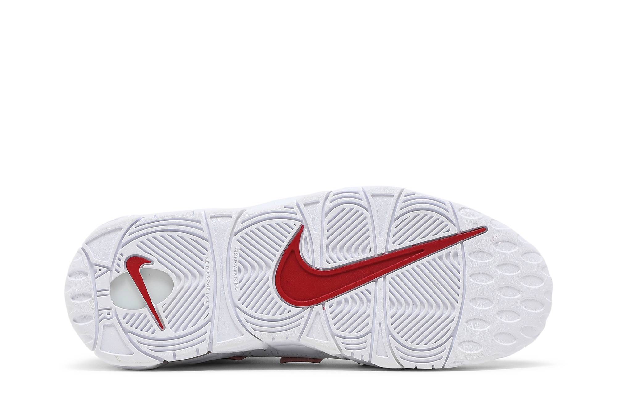 (Grade School) Nike Air More Uptempo 2021 White Varsity Red DJ5988-100 Coiloa - immagine 4