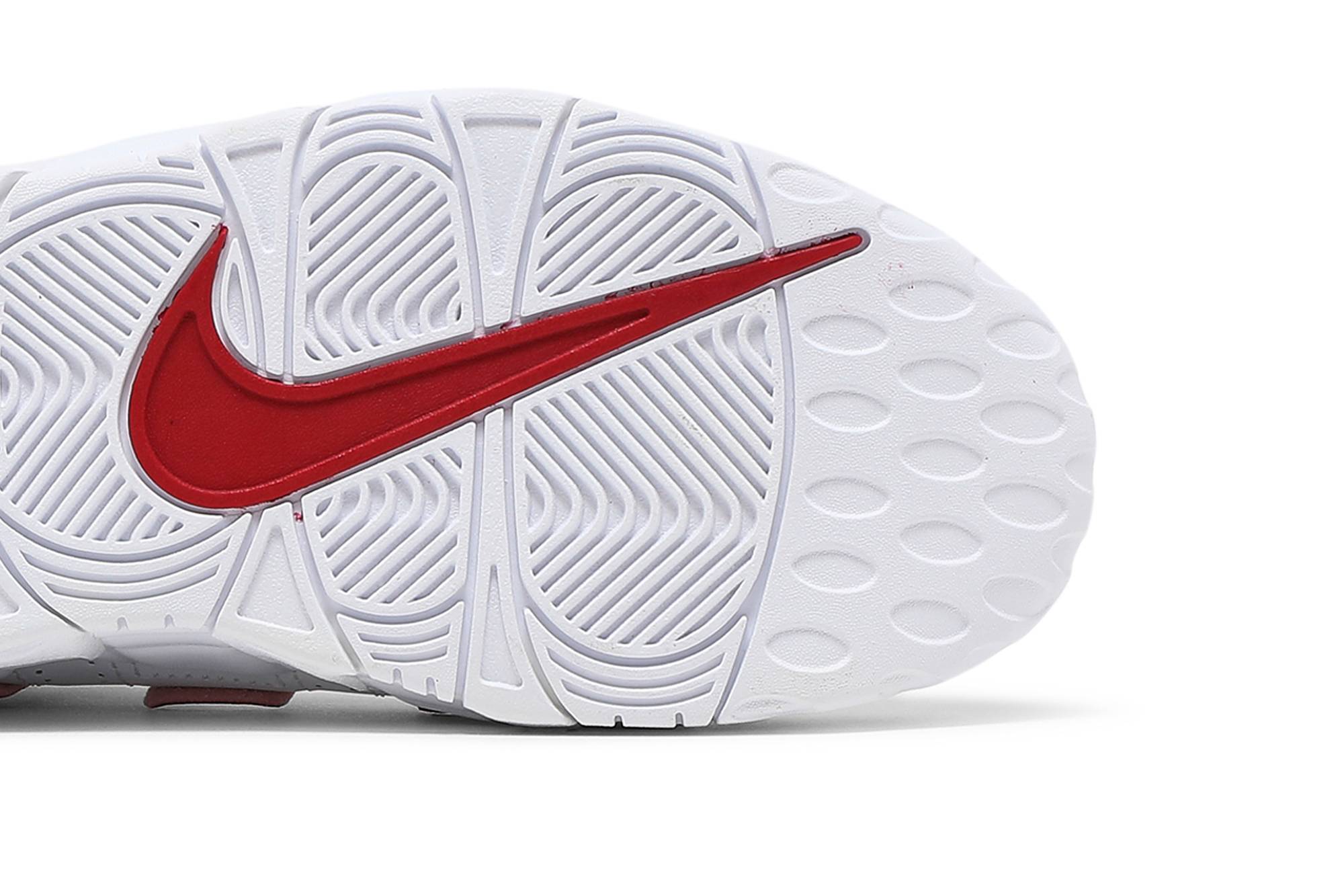 (Grade School) Nike Air More Uptempo 2021 White Varsity Red DJ5988-100 Coiloa - immagine 5