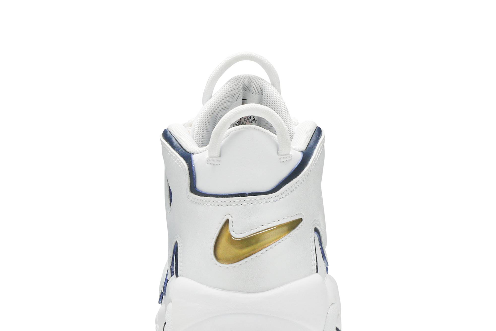 (Grade School) Nike Air More Uptempo White Midnight Navy 415082-109 - Image 7
