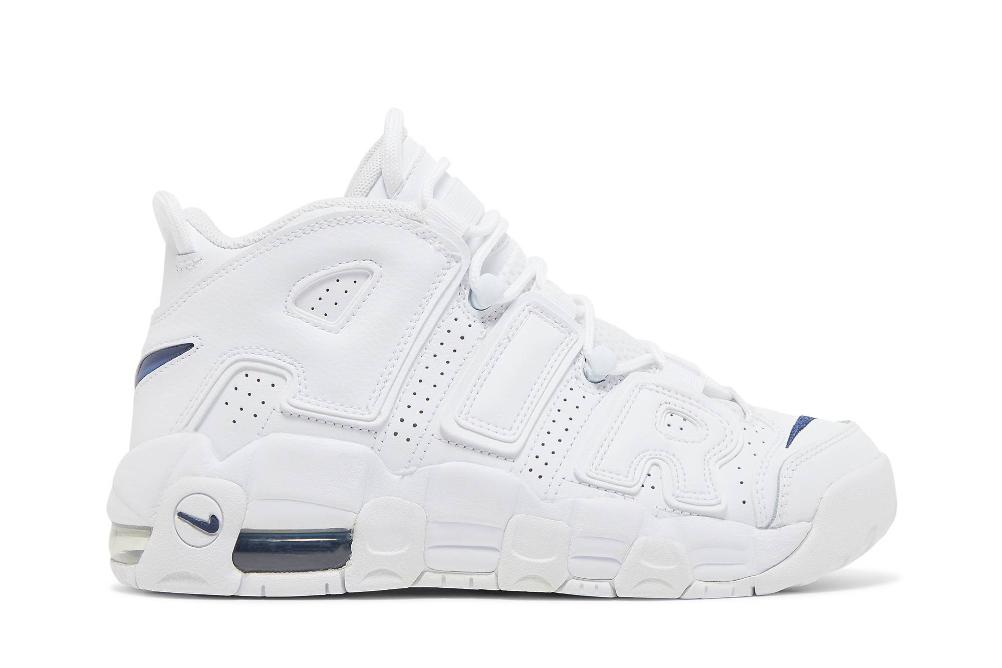(Grade School) Nike Air More Uptempo White Midnight Navy DH9719-100 Moroen
