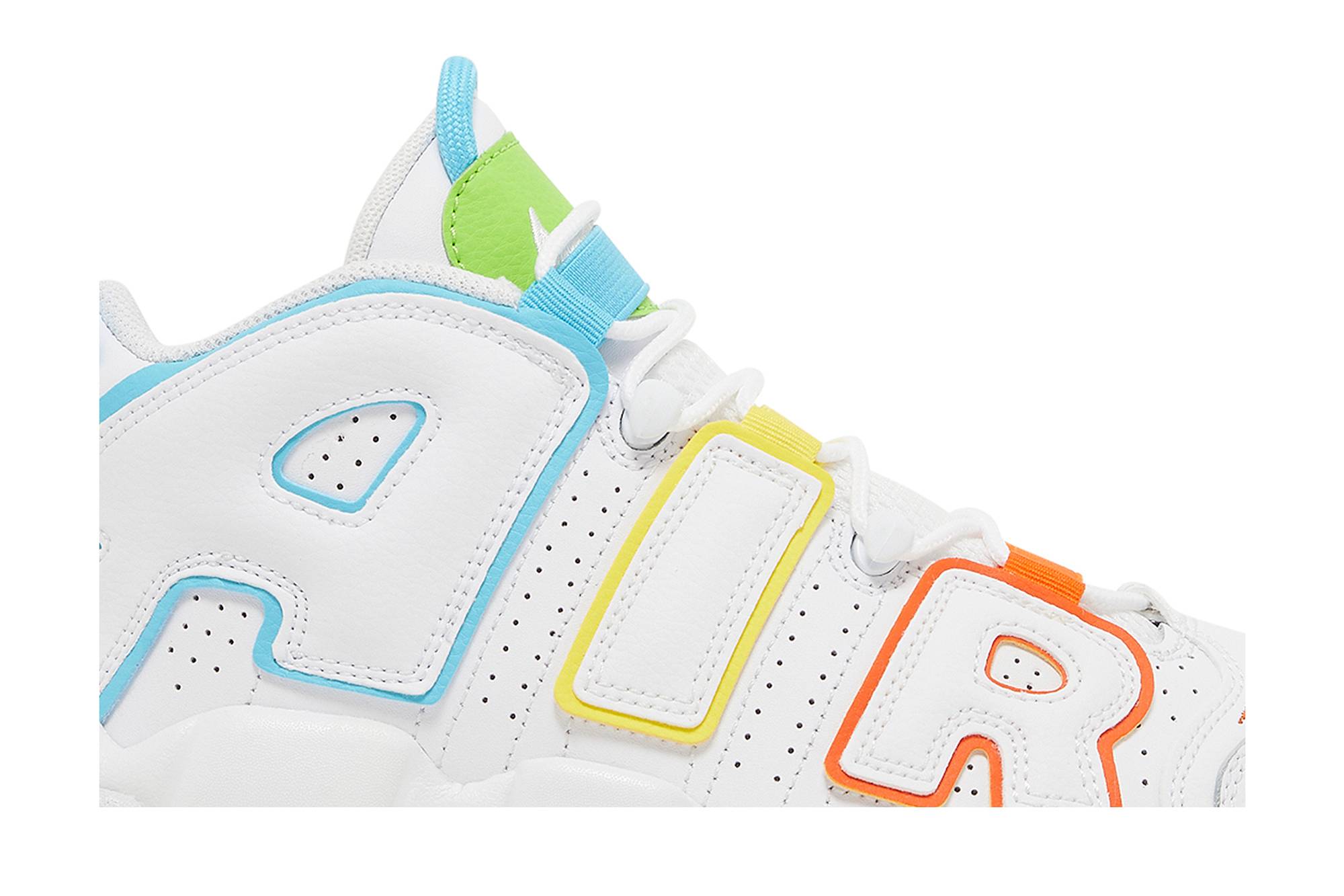 (Grade School) Nike Air More Uptempo White Rainbow FJ4624-100 Coiloa - Image 9