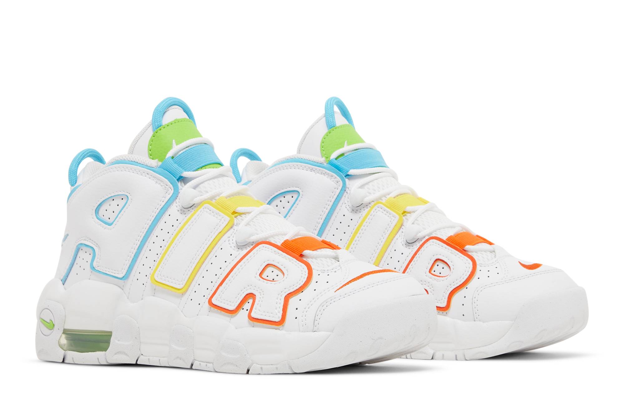 (Grade School) Nike Air More Uptempo White Rainbow FJ4624-100 Coiloa - Image 15