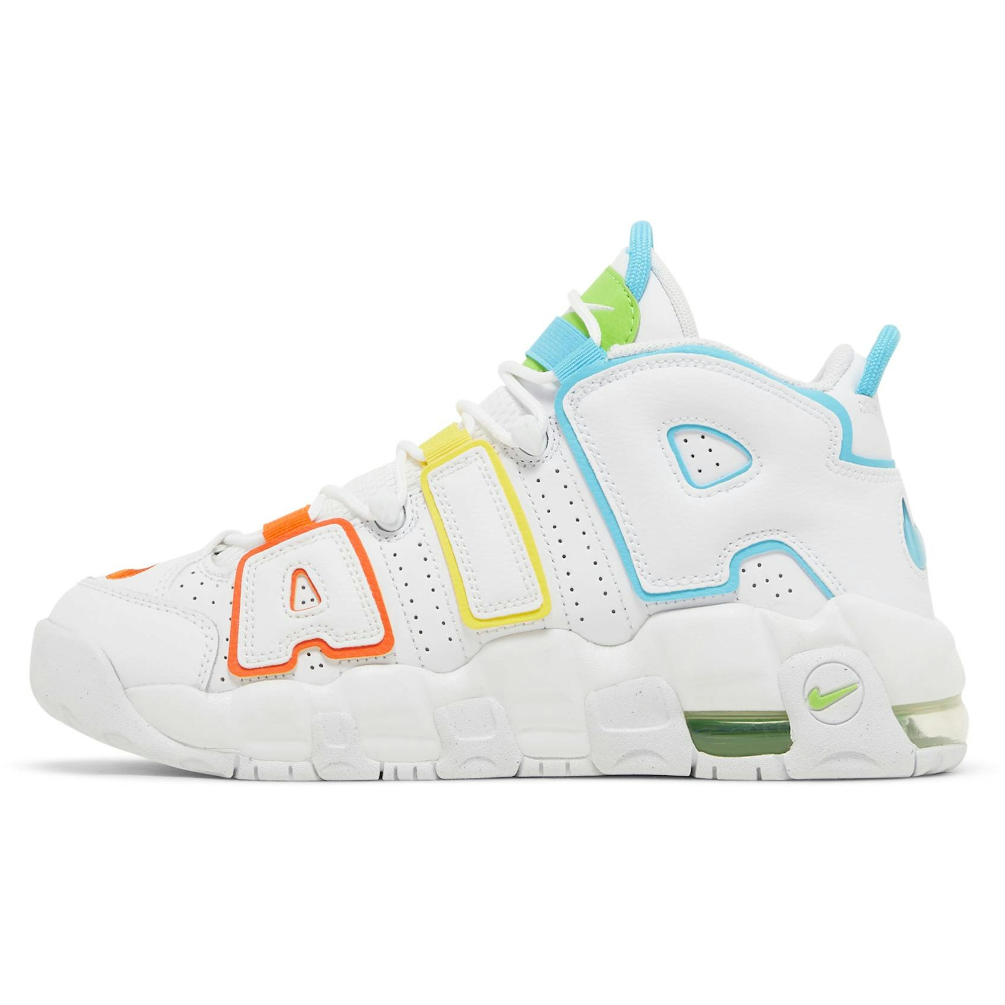 (Grade School) Nike Air More Uptempo White Rainbow FJ4624-100 Coiloa - Image 3