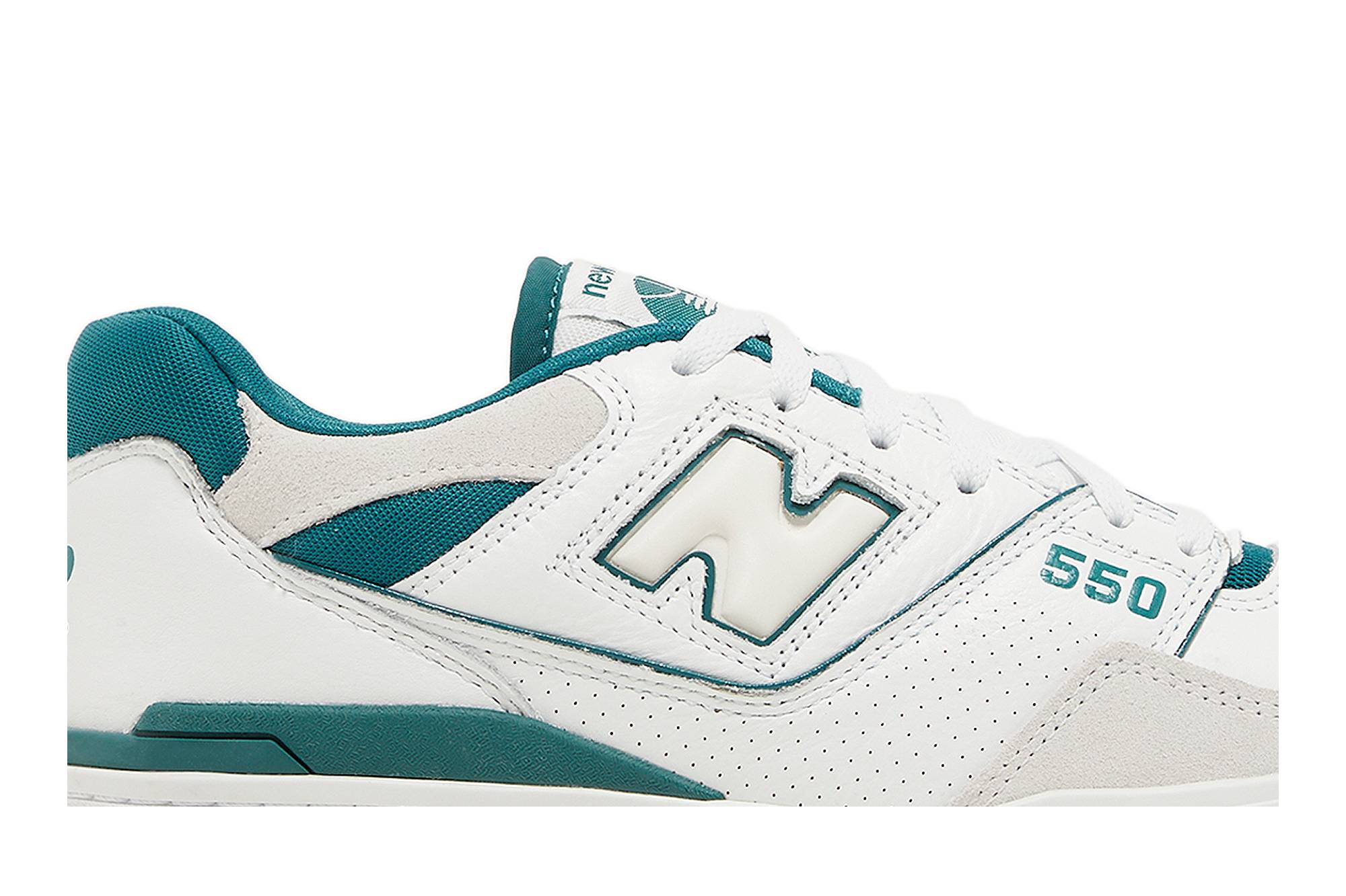 New Balance 550 White Vintage Teal BB550STA Moroen - Image 2