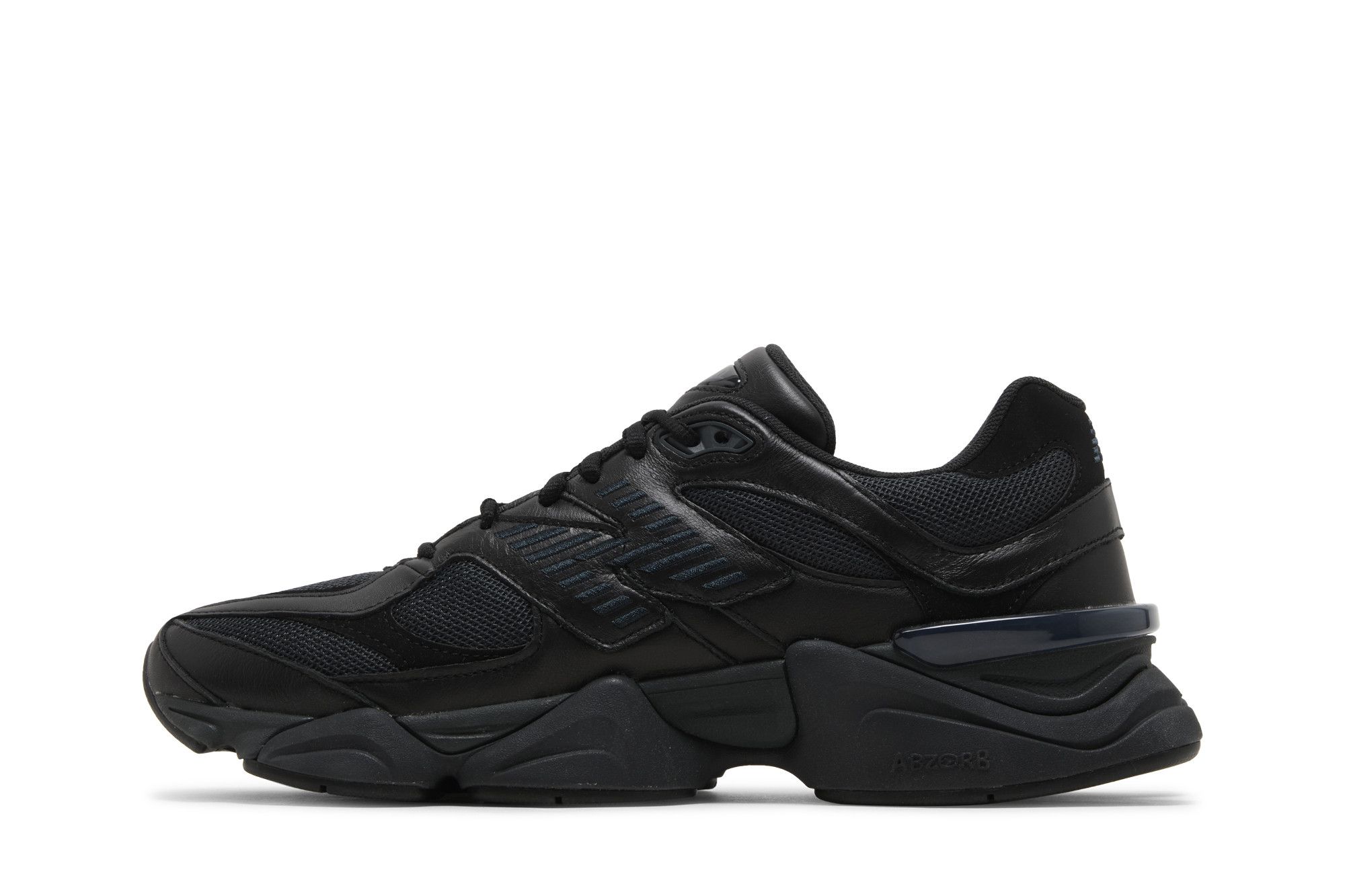 New Balance 9060 'Triple Black Leather' U9060NRI - Image 3