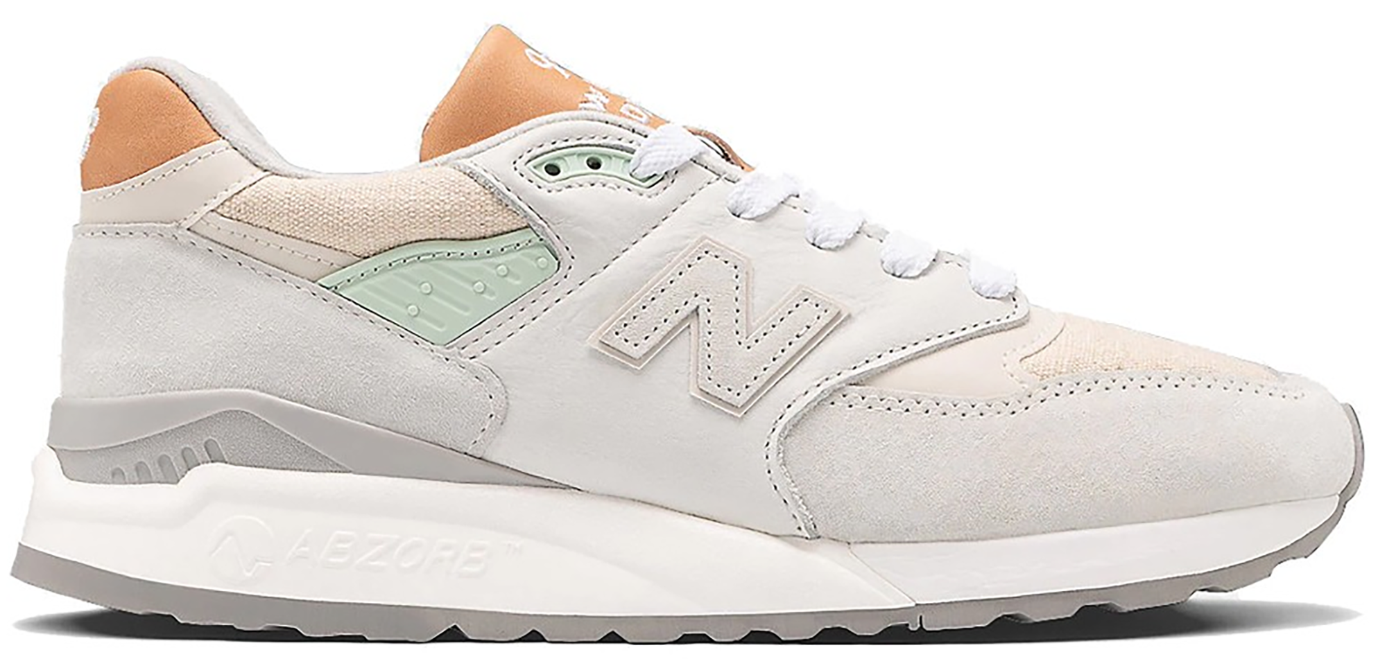 New Balance 998 White Tan M998ENETourcruiser