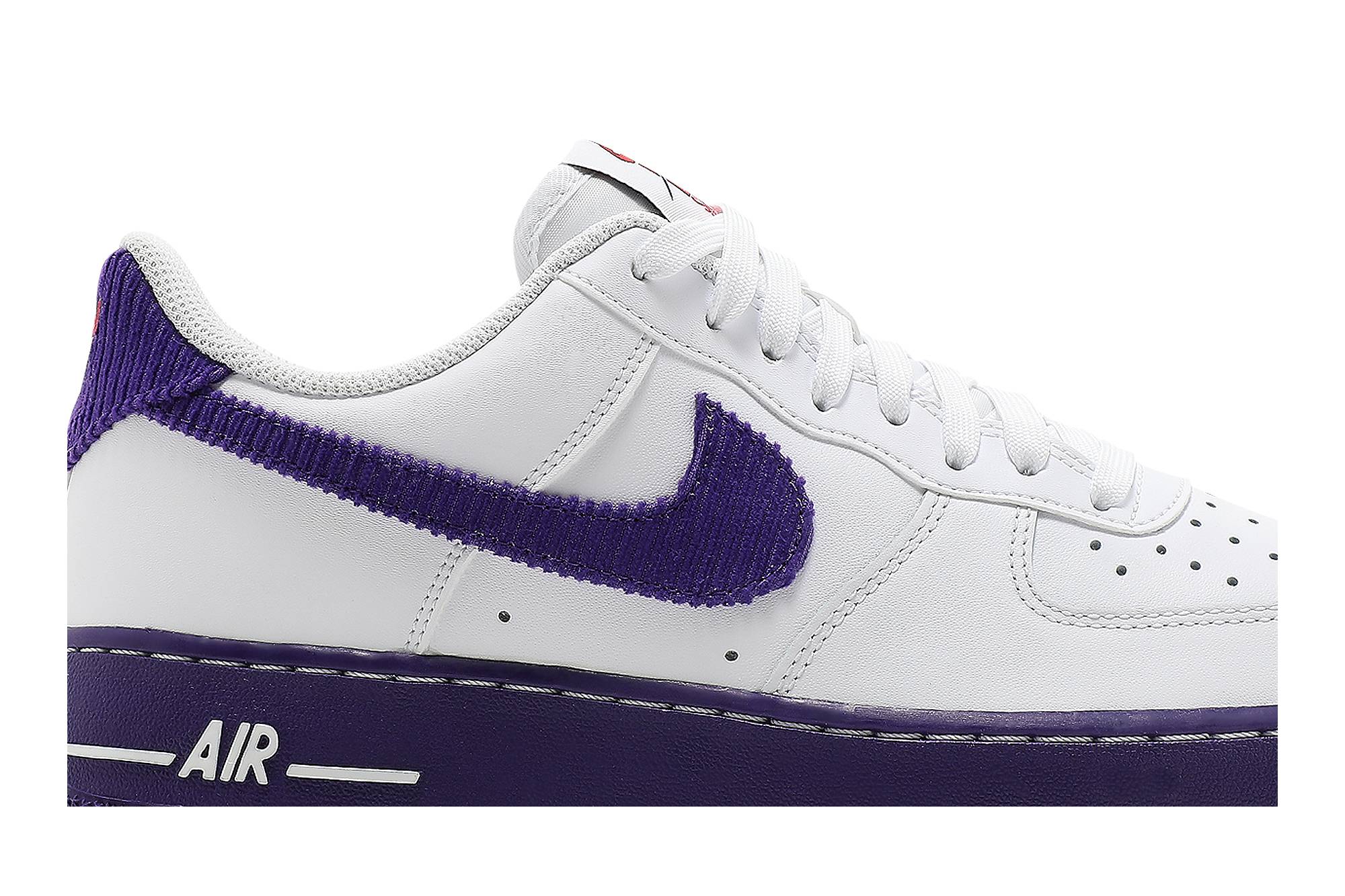 Nike Air Force 1 07 LV8 EMB White Court Purple DB0264-100 Moroen - Image 9