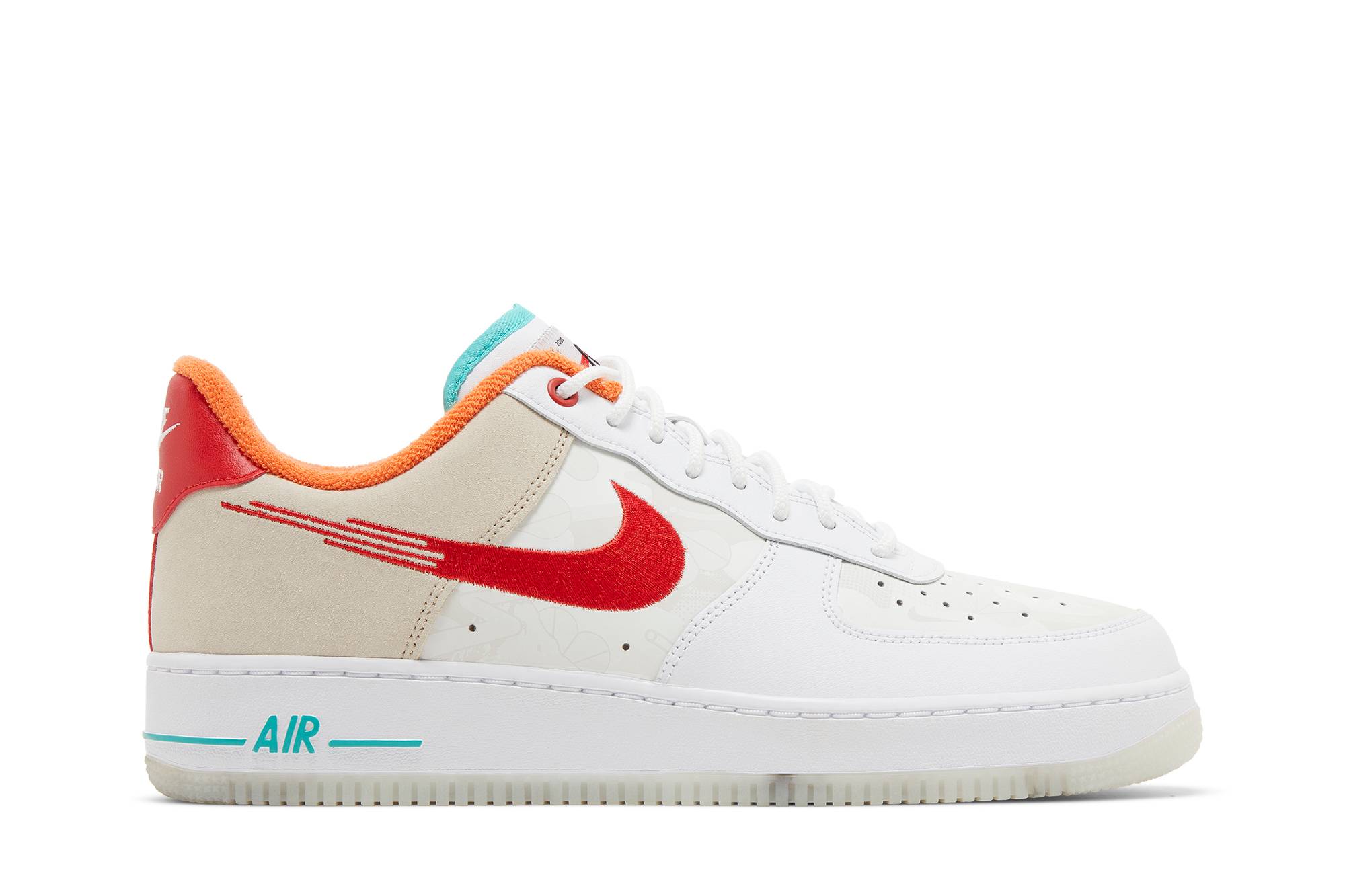 Nike Air Force 1 Low 'Just Do It White Red Teal' FD4205-161