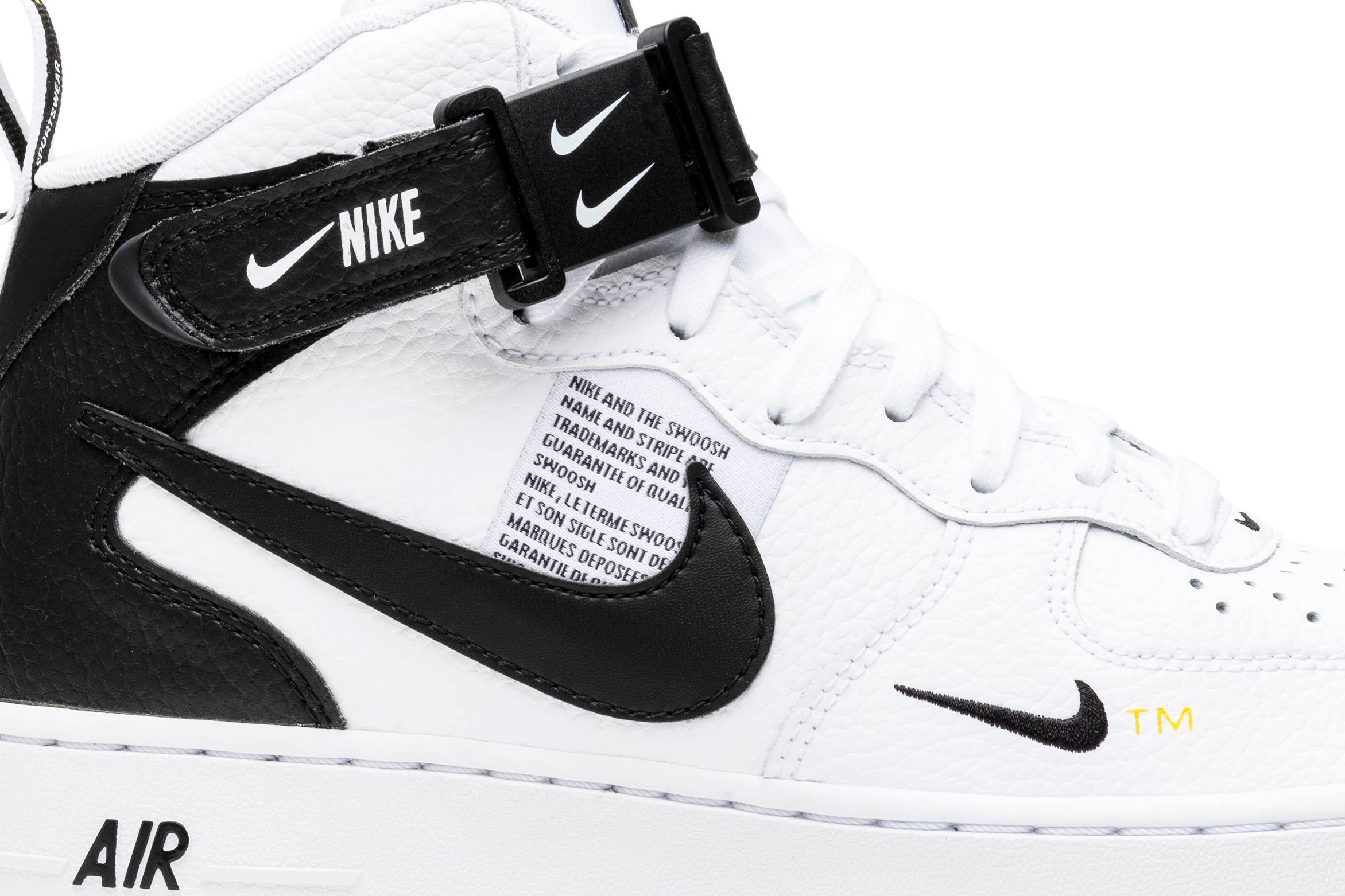 Nike Air Force 1 Mid Utility White Black 804609-103 Moroen - Image 9