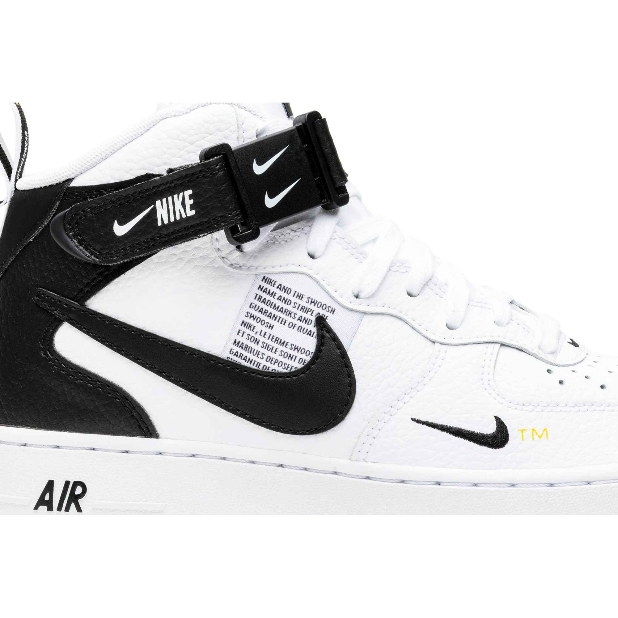 Nike Air Force 1 Mid Utility White Black 804609-103 Moroen - Image 2