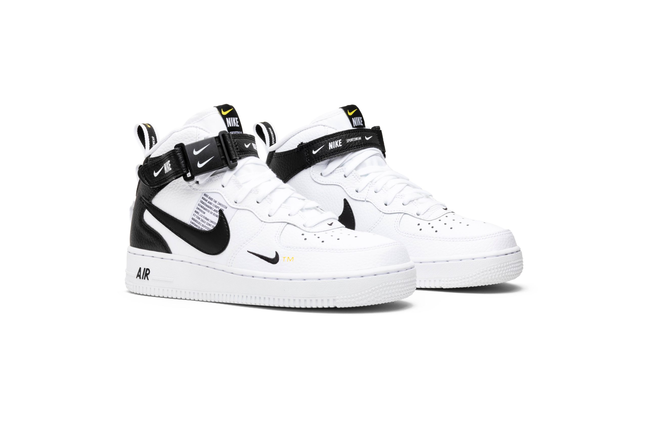 Nike Air Force 1 Mid Utility White Black 804609-103 Moroen - Image 15
