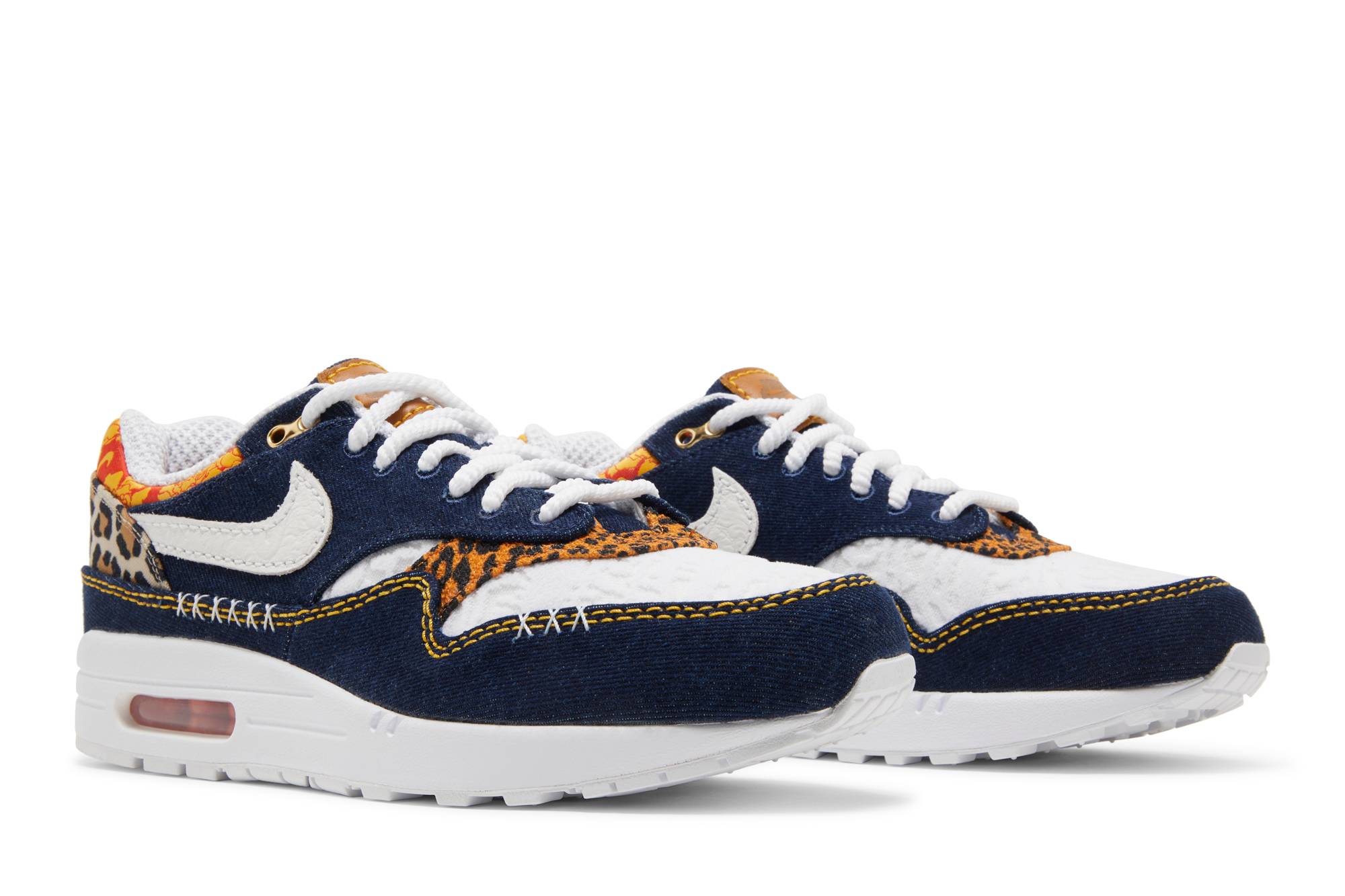 Nike Air Max 1 Premium Denim Leopard FJ4452-432 Moroen - Image 8