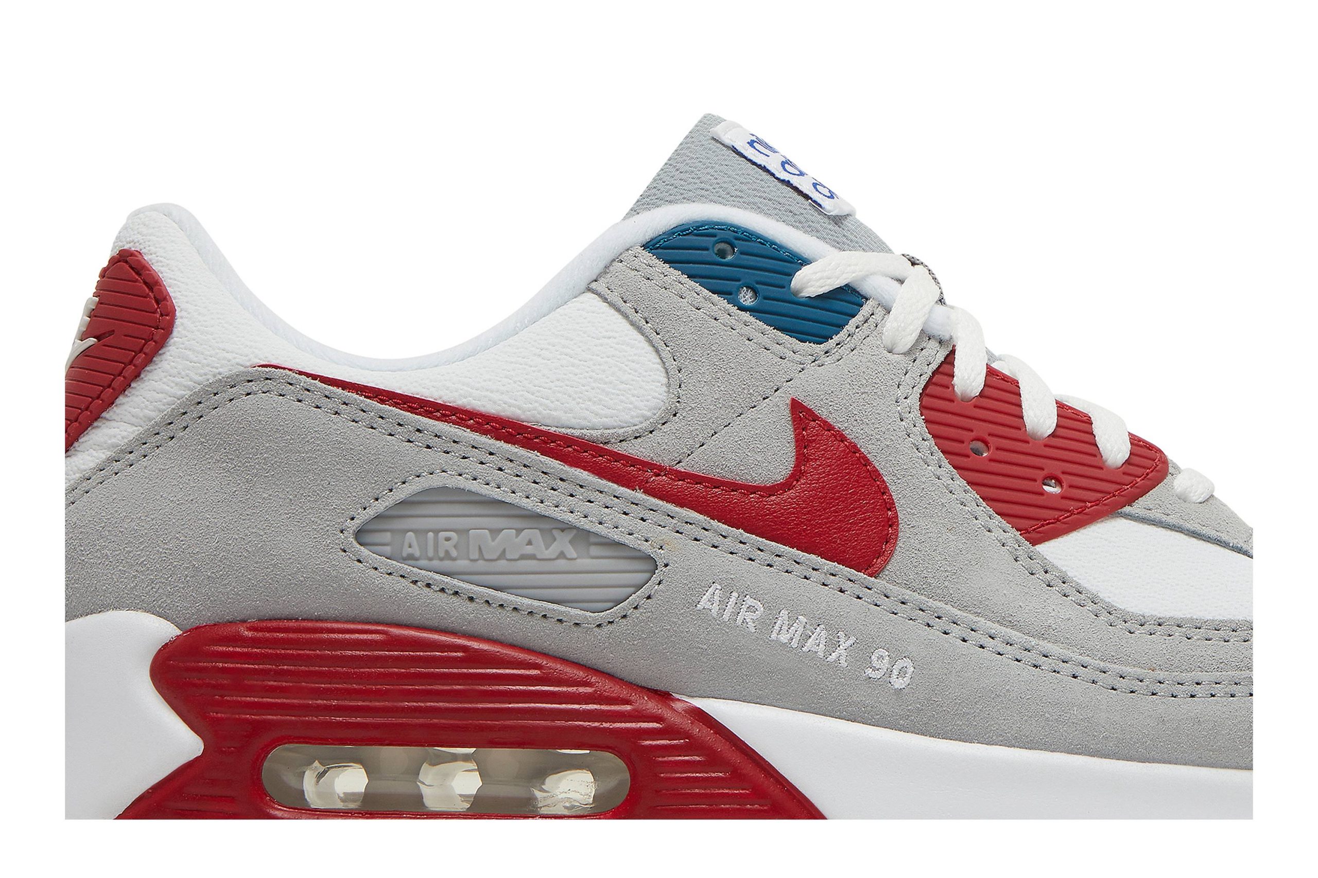 Nike Air Max 90 'Athletic Club White Red Blue' DQ8235-001 - Image 2