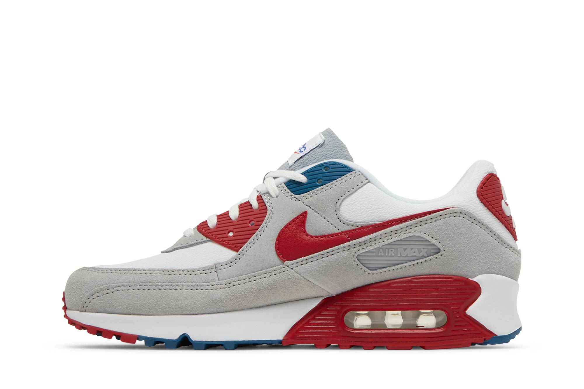 Nike Air Max 90 'Athletic Club White Red Blue' DQ8235-001 - Image 3