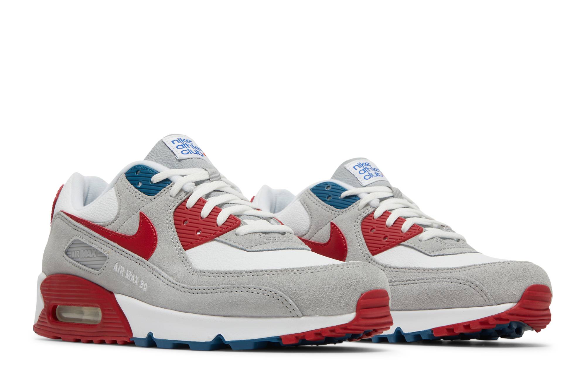 Nike Air Max 90 'Athletic Club White Red Blue' DQ8235-001 - Image 8