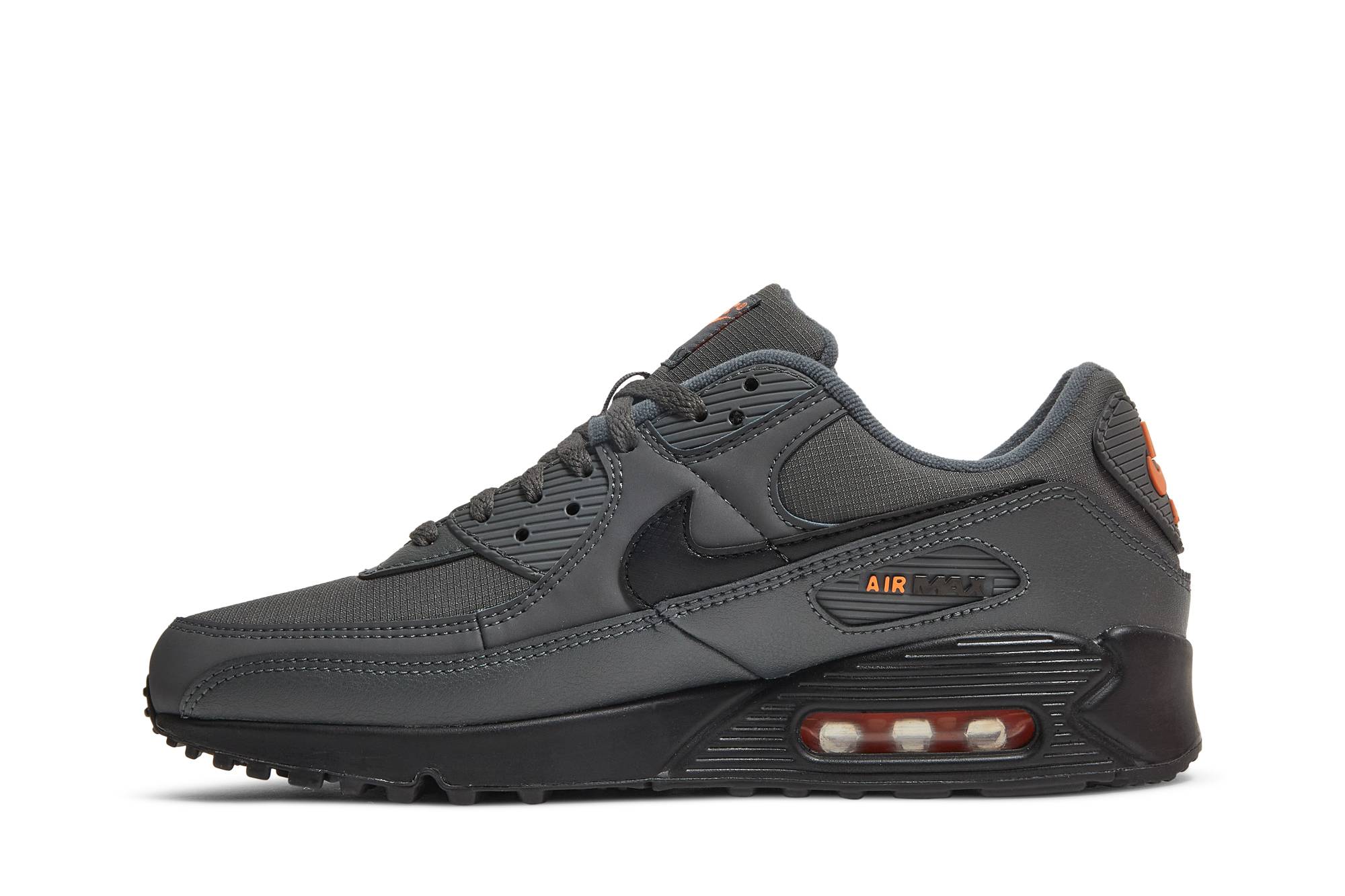 Nike Air Max 90 Iron Grey Total Orange DC4116-001 Moroen - Image 3