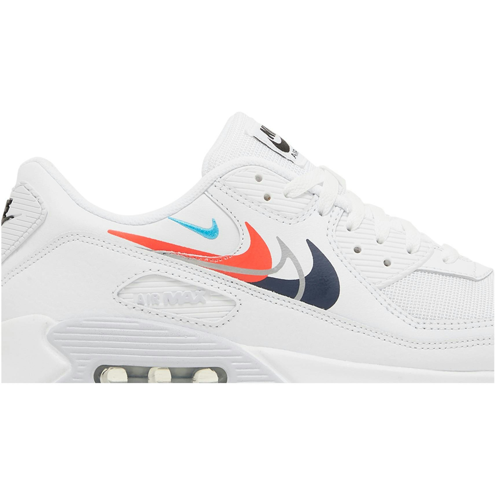Nike Air Max 90 'Multi Swoosh - White Bright Crimson' FJ4223-100 - Image 2