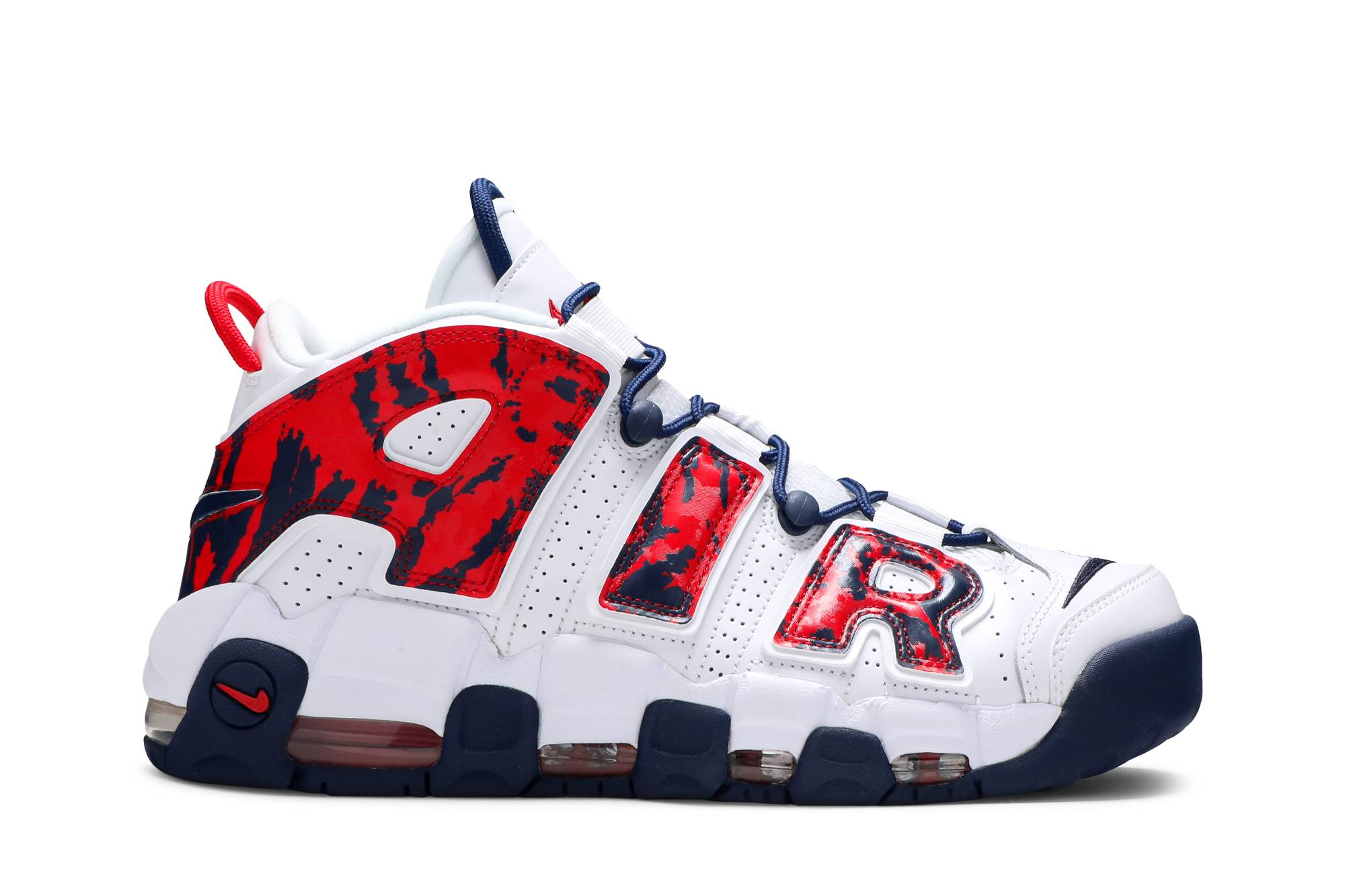 Nike Air More Uptempo Red Navy Camo CZ7877-100 Gloiber