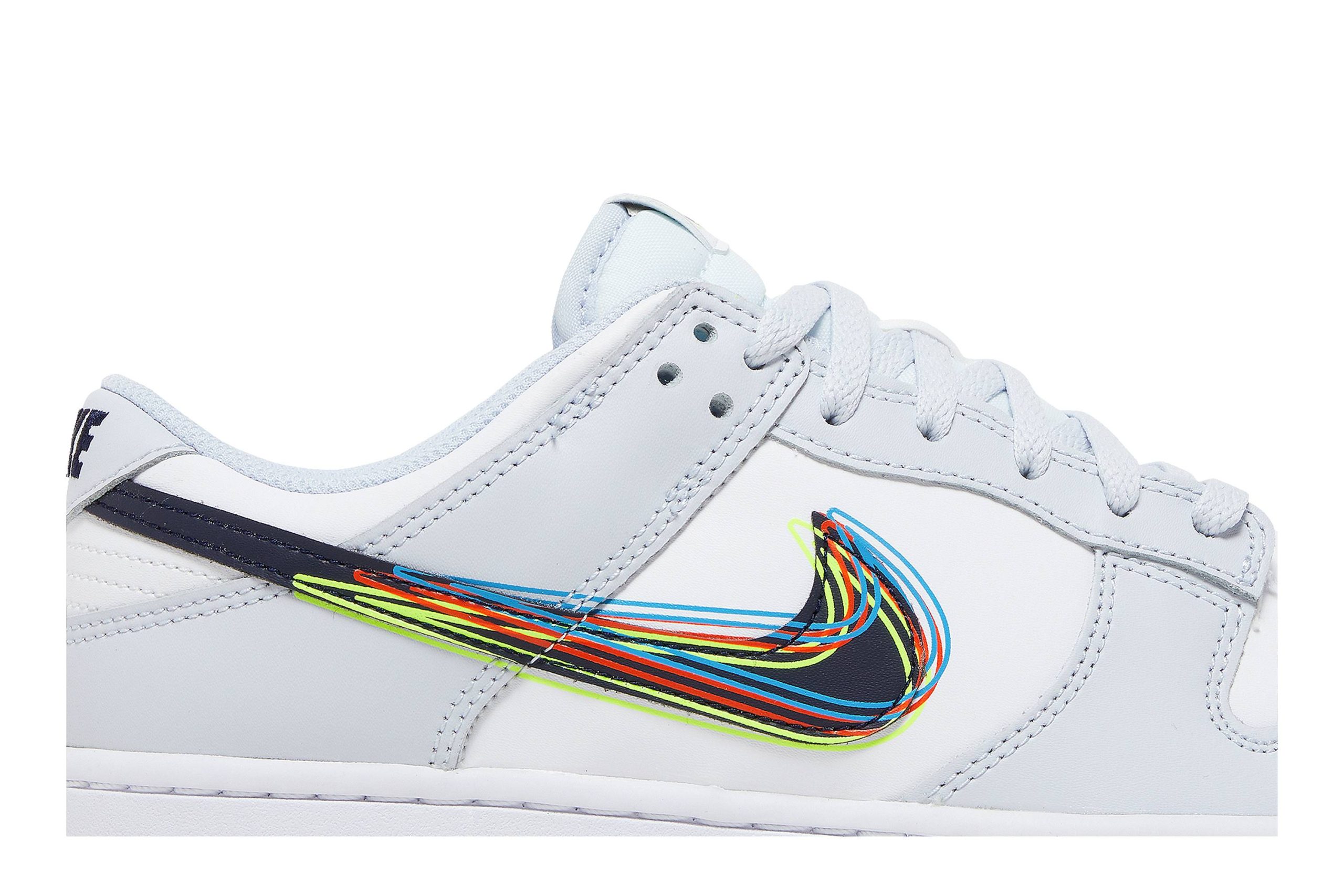 Nike Dunk Low 3D Swoosh White Grey Navy DV6482-100 Moroen - Image 2