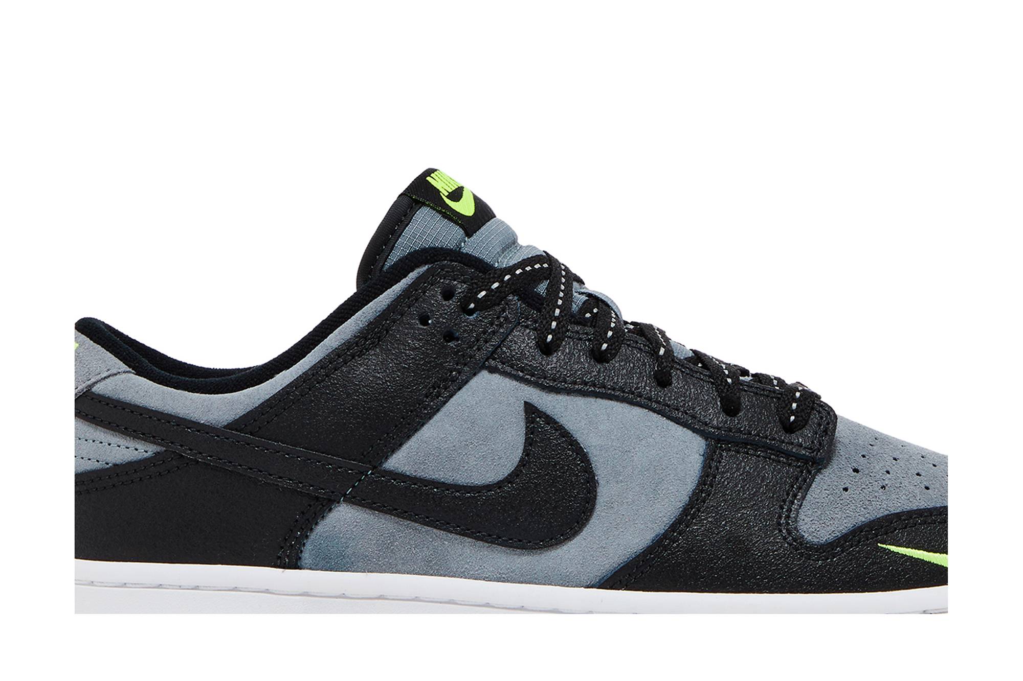 Nike Dunk Low 'Black Grey Green Strike' FQ2205-001 - Image 2