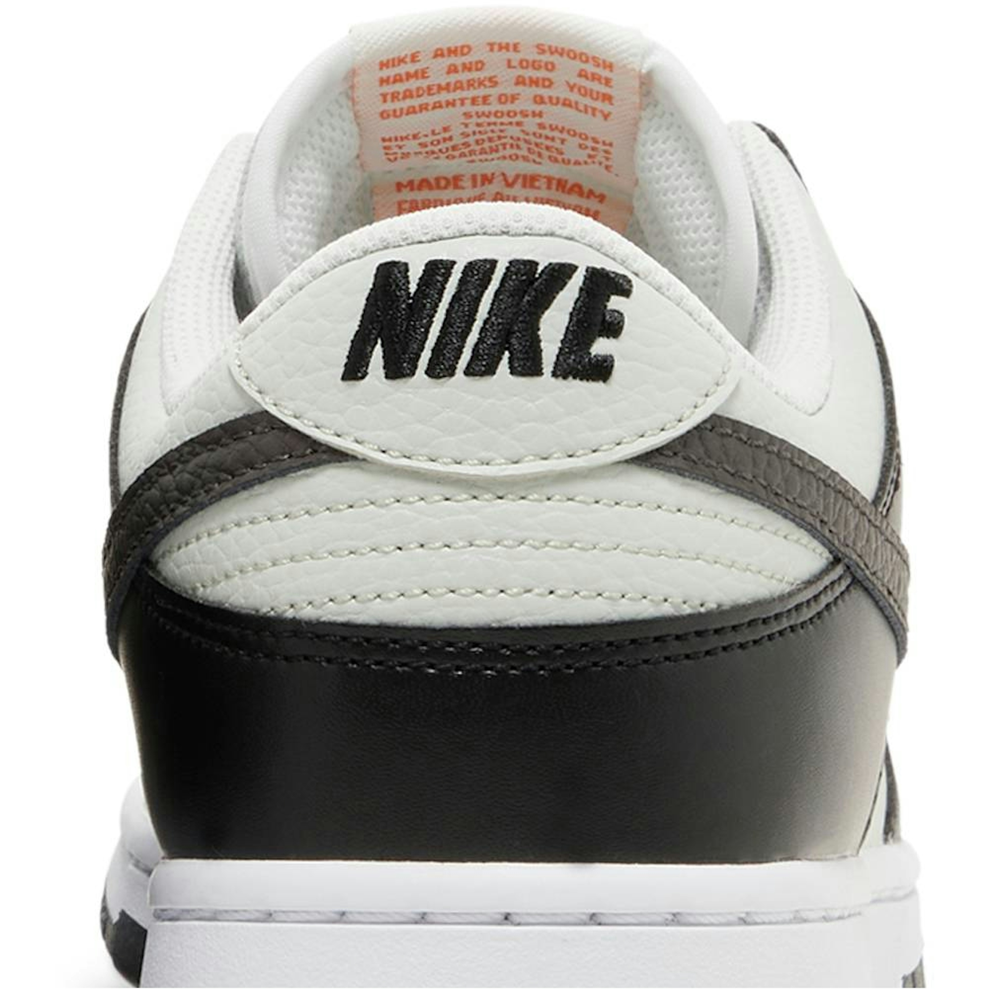 Nike Dunk Low 'Grey Black Orange Mini Swoosh' FN7808-001 - Image 7