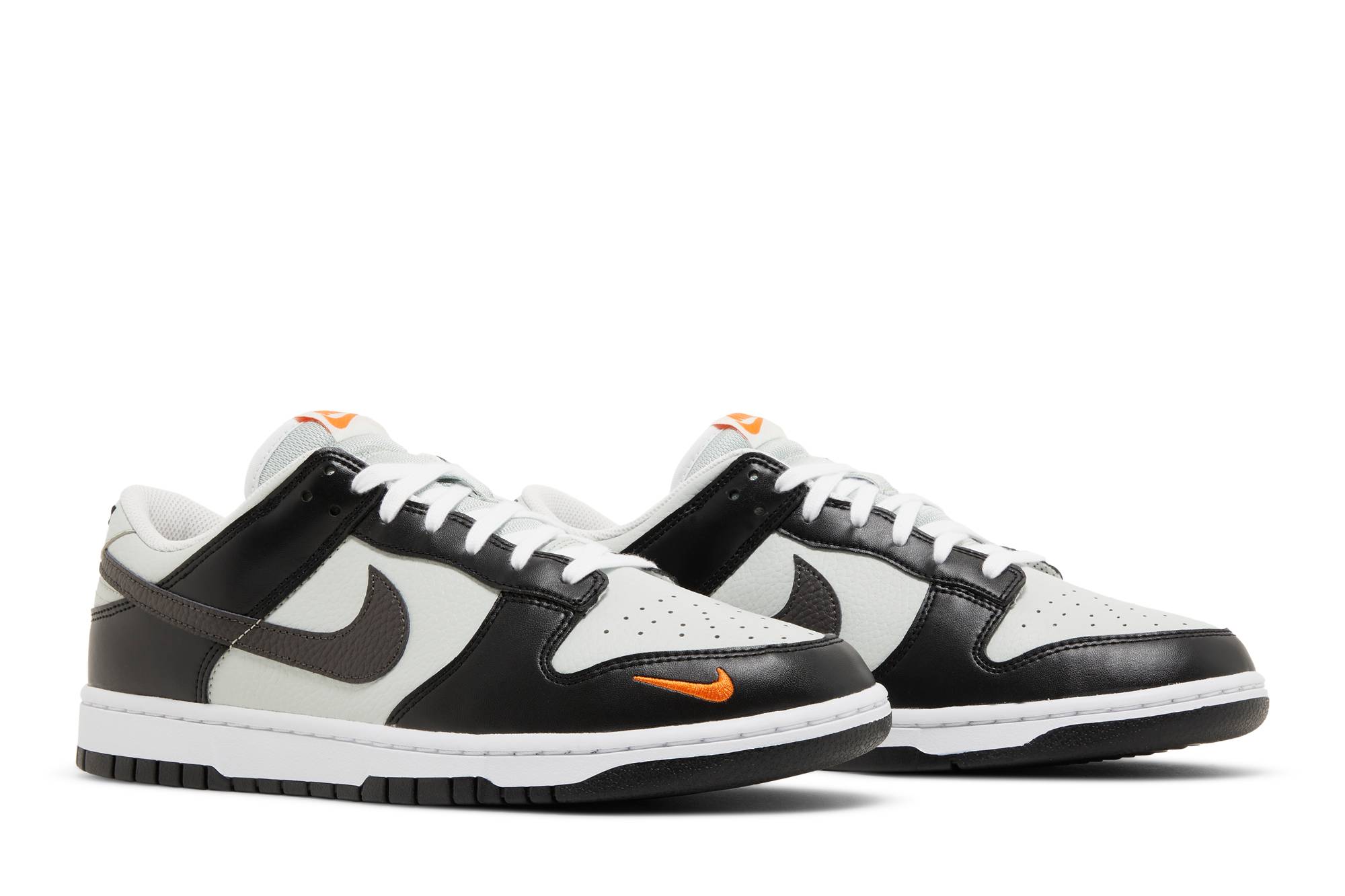 Nike Dunk Low 'Grey Black Orange Mini Swoosh' FN7808-001 - Image 8