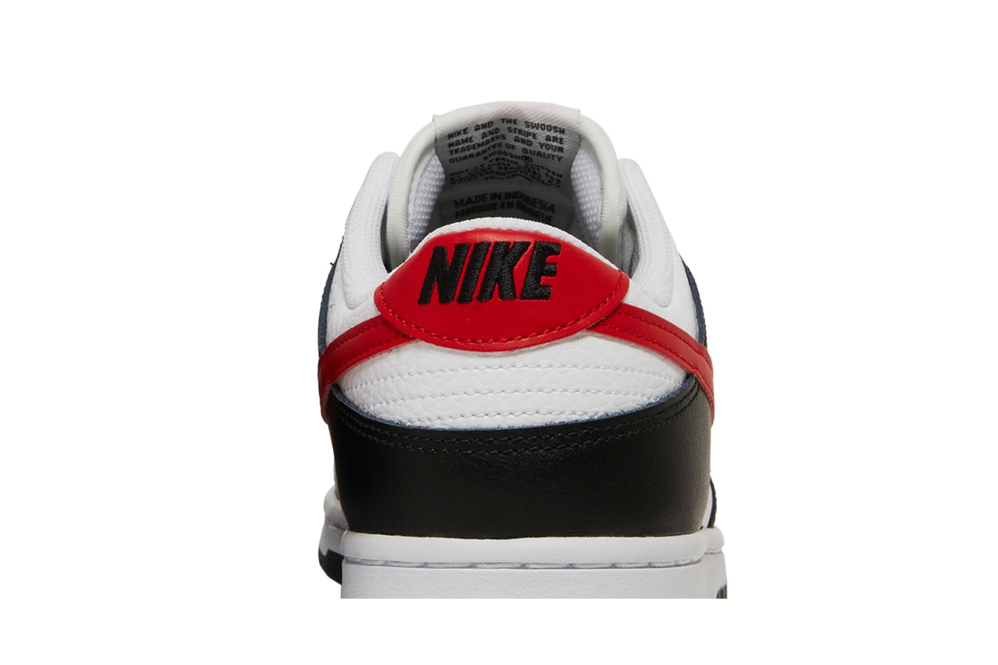 Nike Dunk Low Red Swoosh Panda FB3354-001 Moroen - Image 7