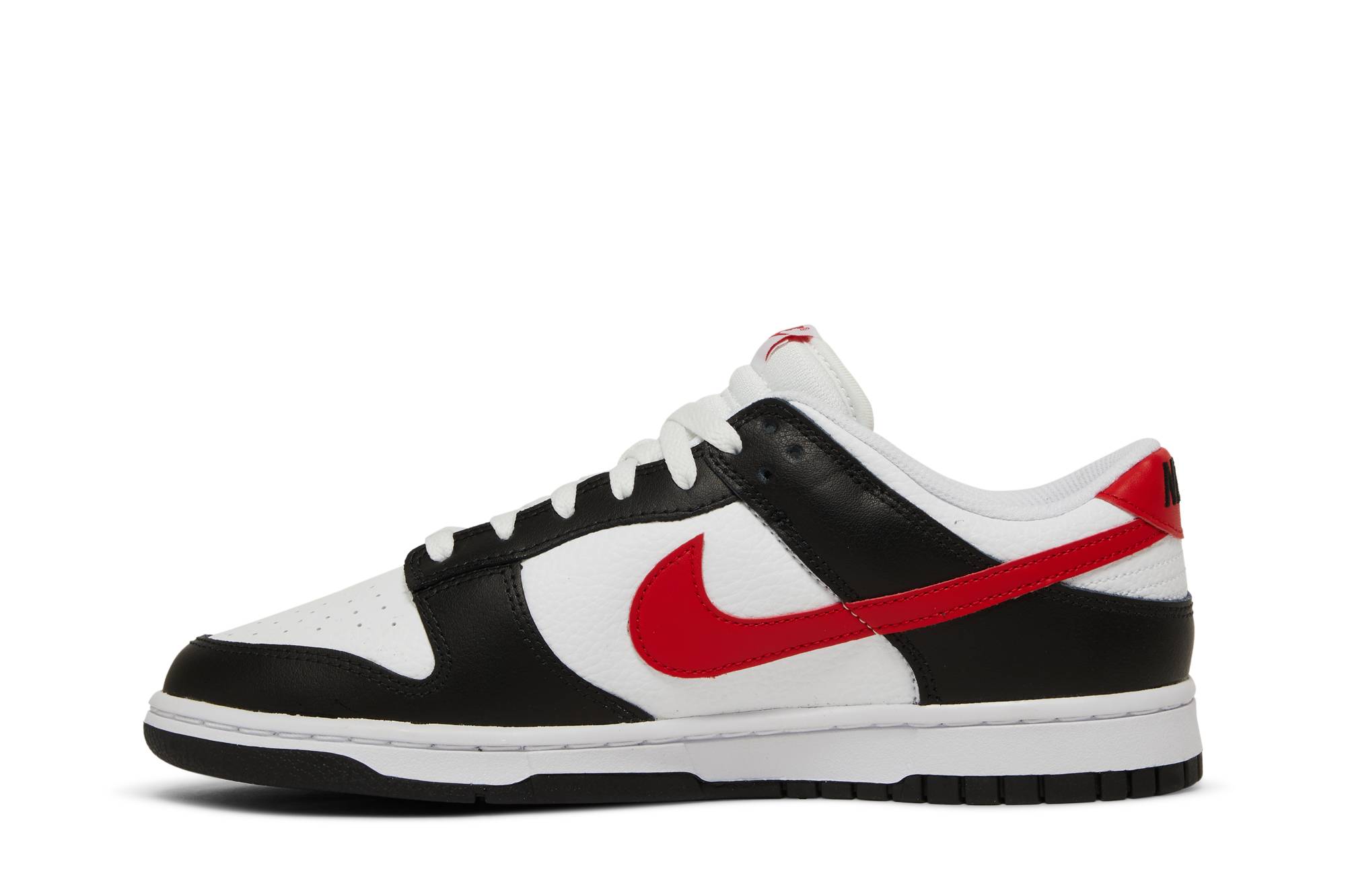 Nike Dunk Low Red Swoosh Panda FB3354-001 Moroen - Image 3