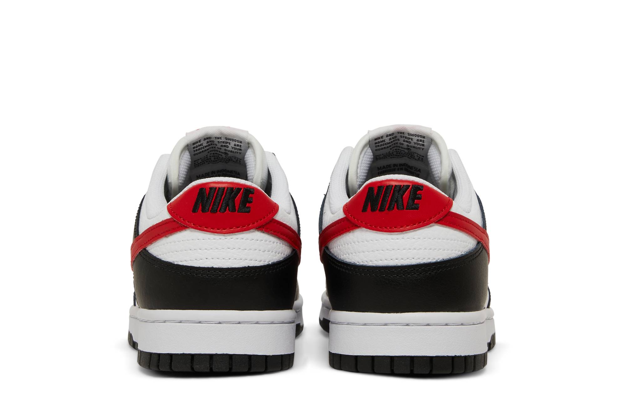 Nike Dunk Low Red Swoosh Panda FB3354-001 Moroen - Image 6