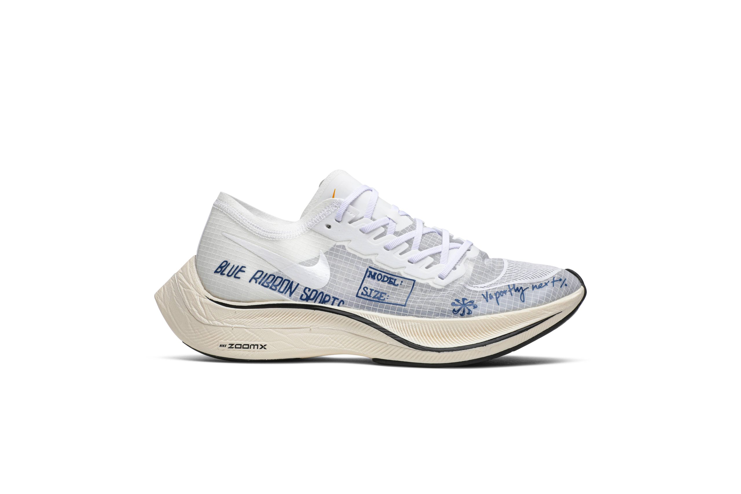 Nike ZoomX Vaporfly NEXT% Blue Ribbon Sports White CU4844-100 Simpleartly Store