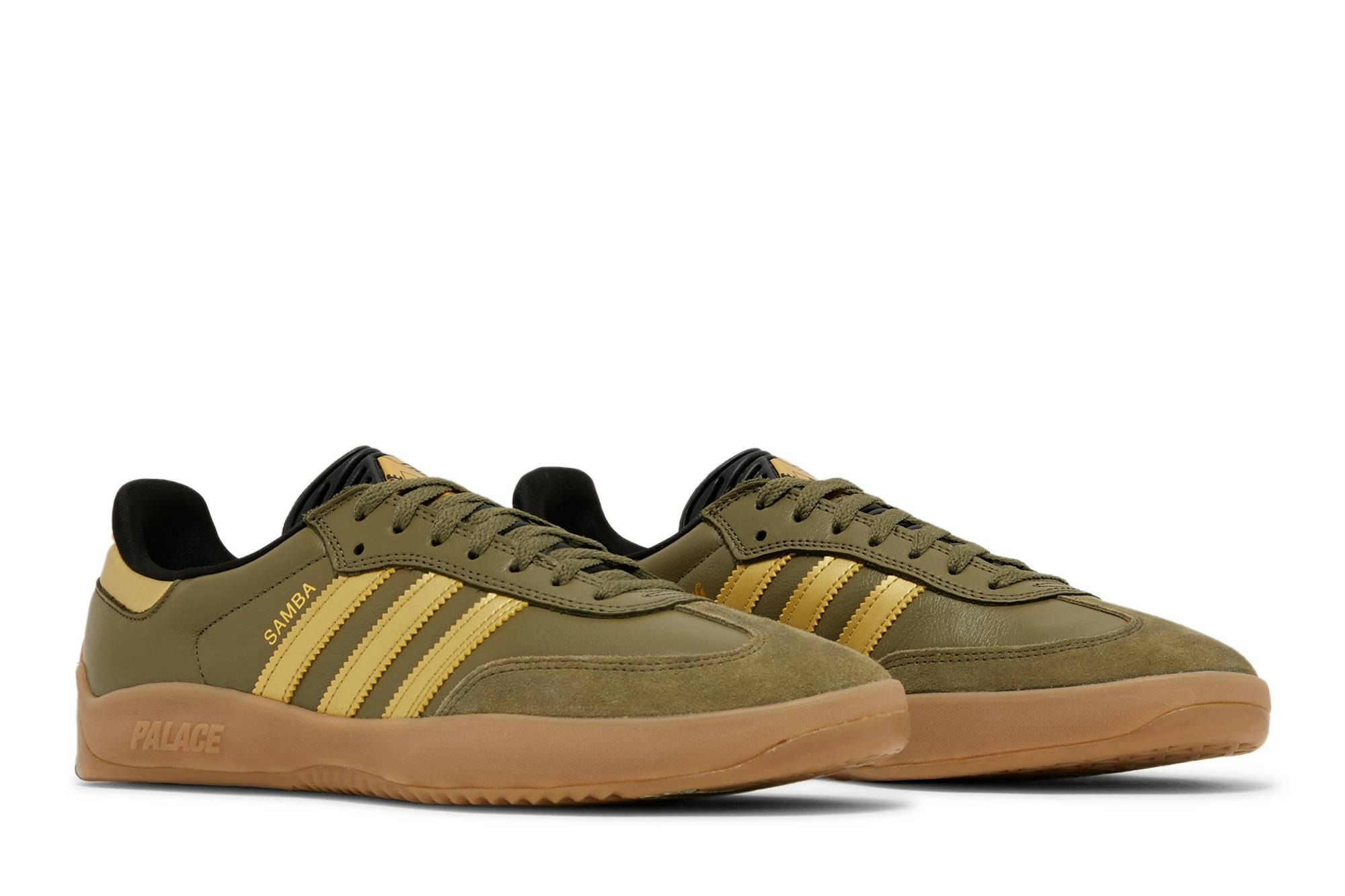Palace x adidas Puig Samba 'Olive Gold' HQ6100 - Image 6